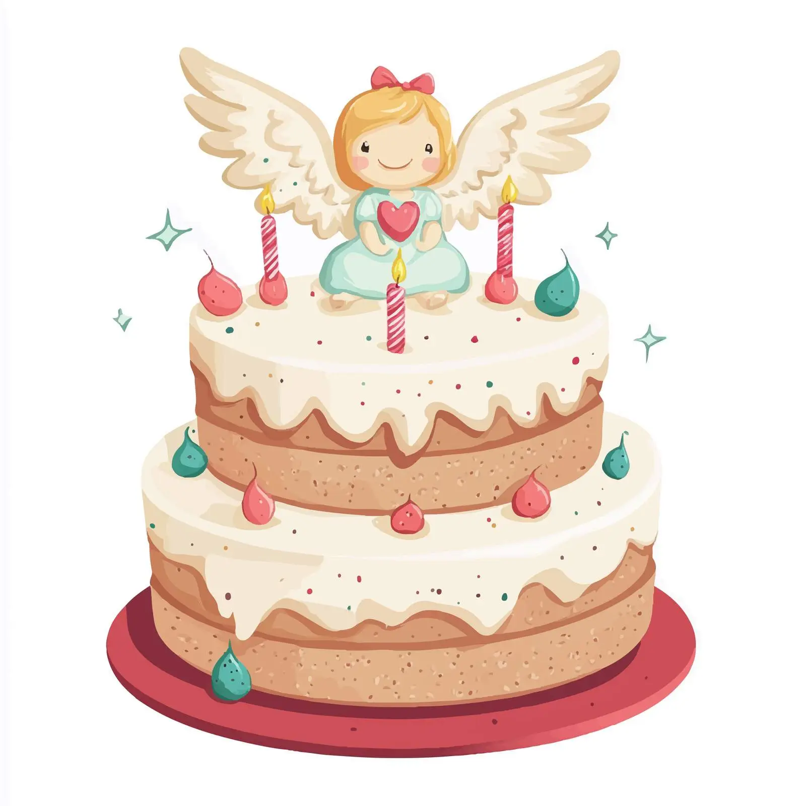 Festive Birthday Cake Vector Design — free download from Dotvec