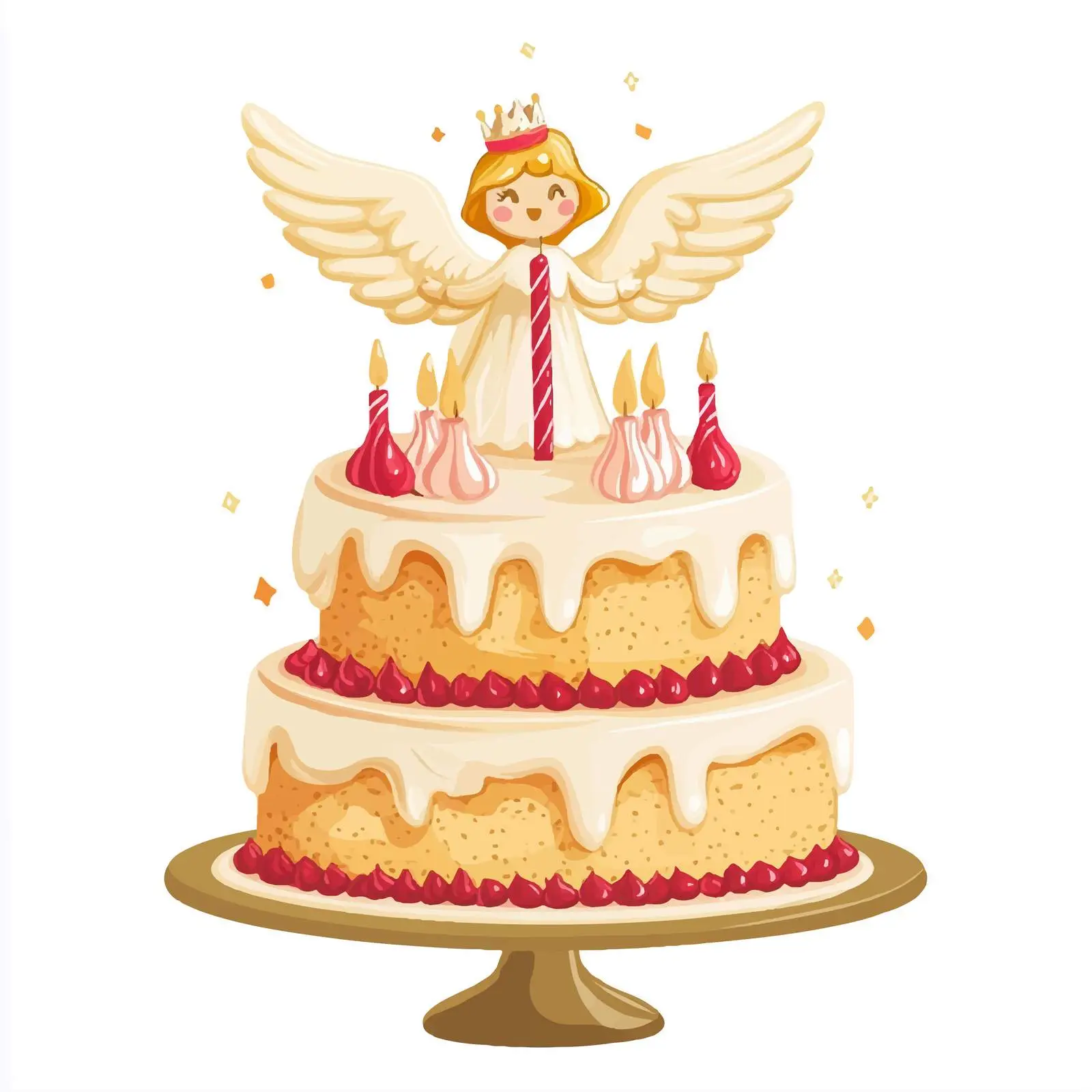 Colorful Birthday Cake Composition — free download from Dotvec