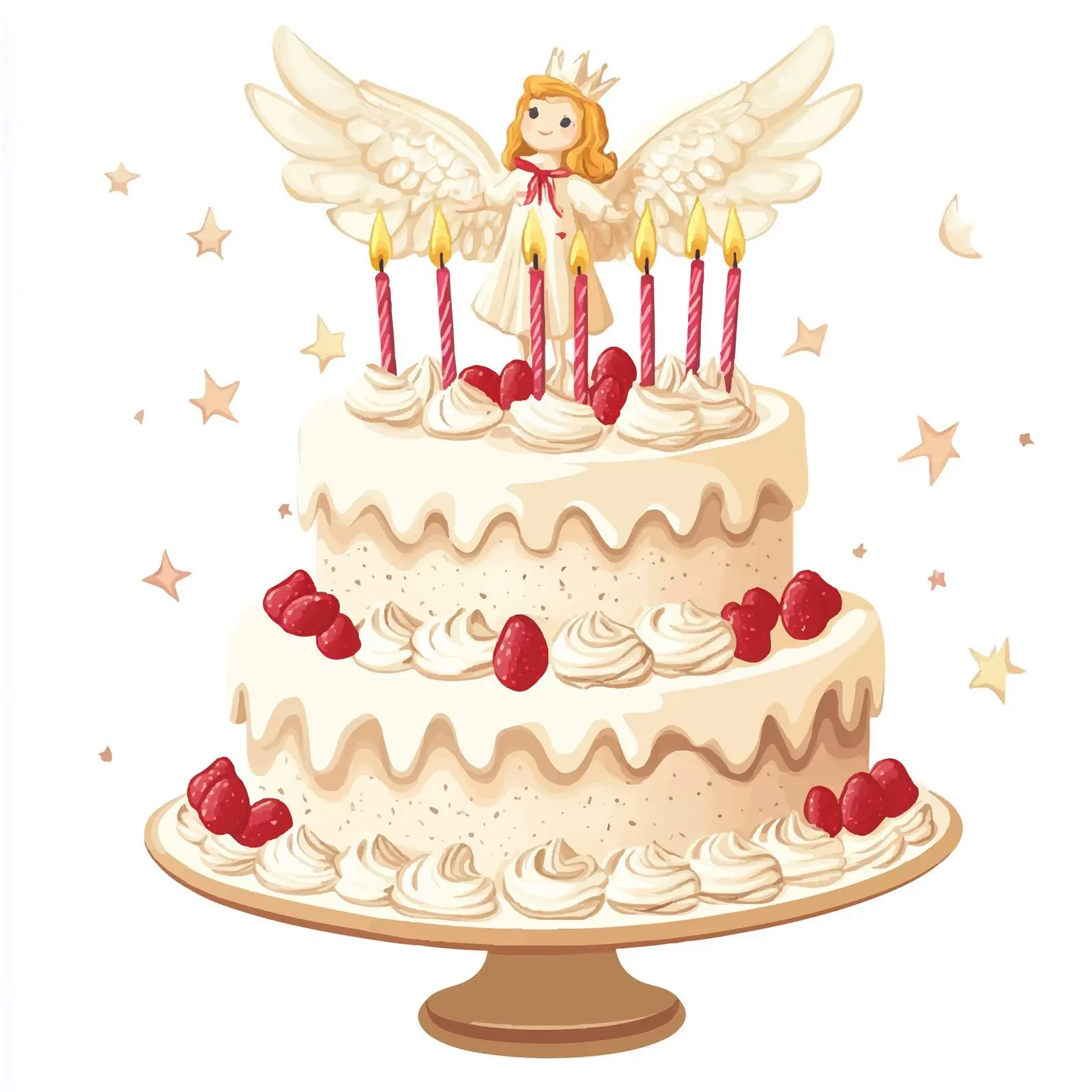 Colorful Birthday Cake Party Scene — free download from Dotvec