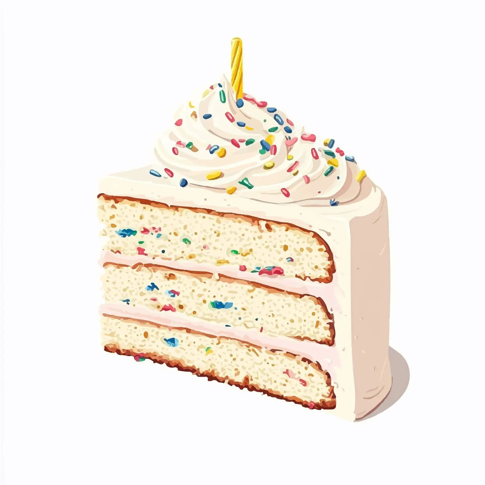 Birthday Cake Slice Composition — free download from Dotvec