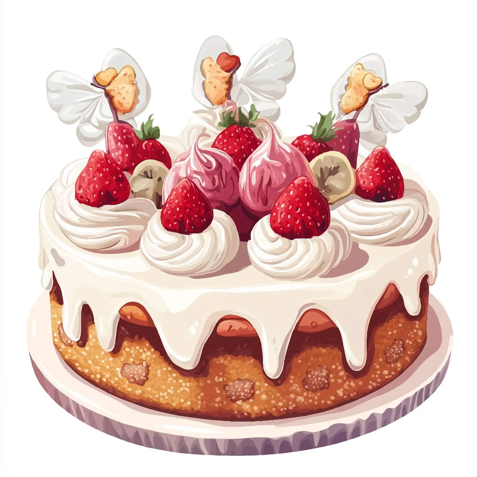 Delicious Birthday Cake Snack Vector — free download from Dotvec