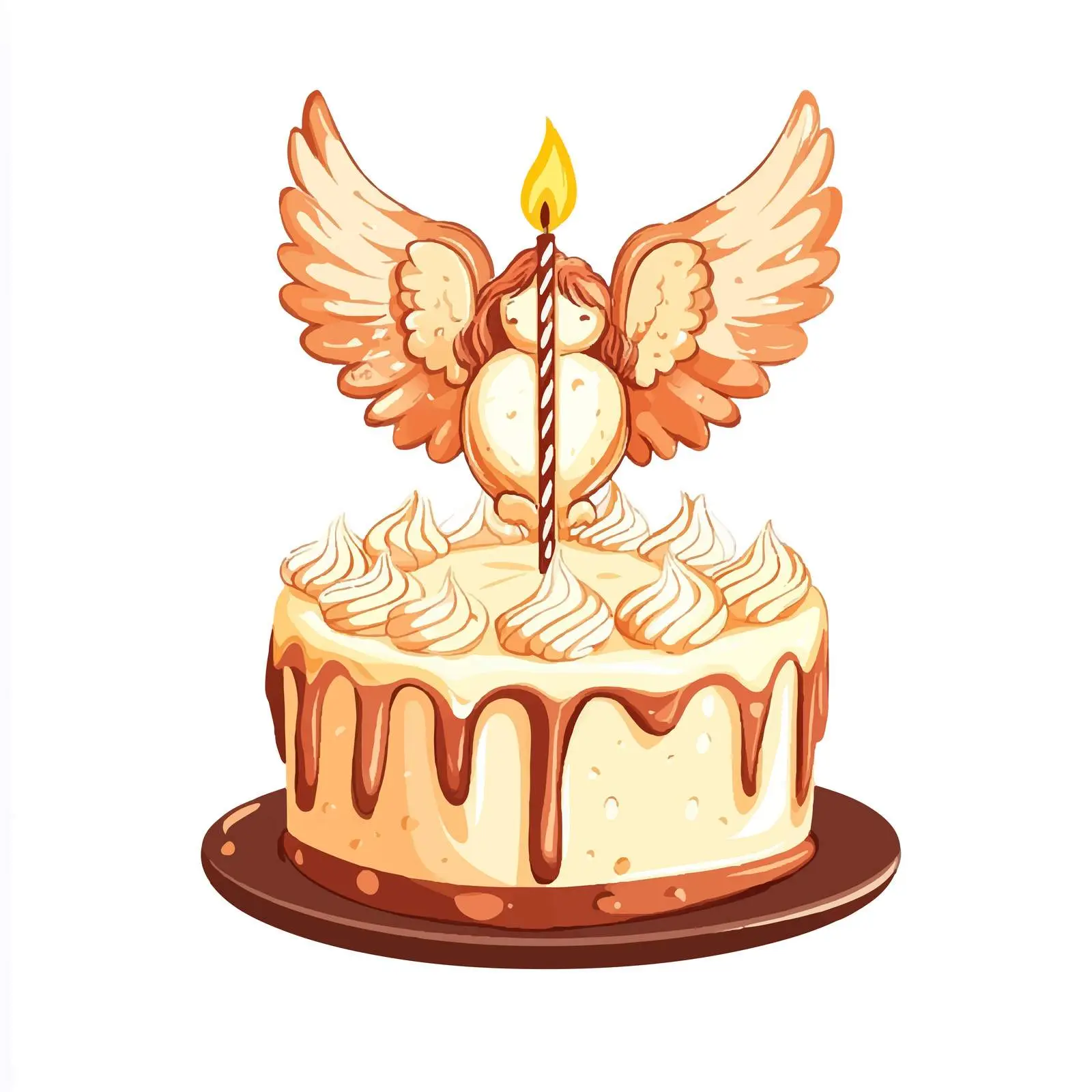Sweet Birthday Cake Centered Composition — free download from Dotvec