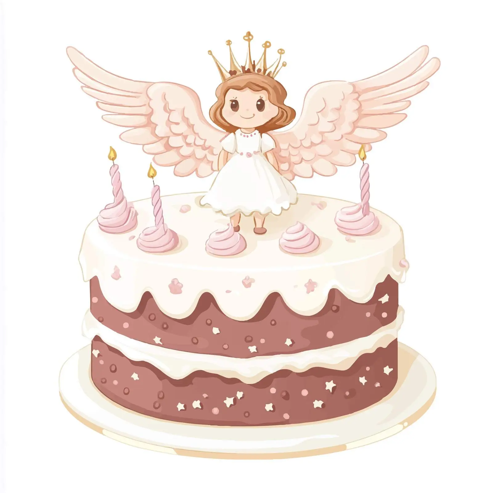 Sweet Birthday Cake Illustration — free download from Dotvec