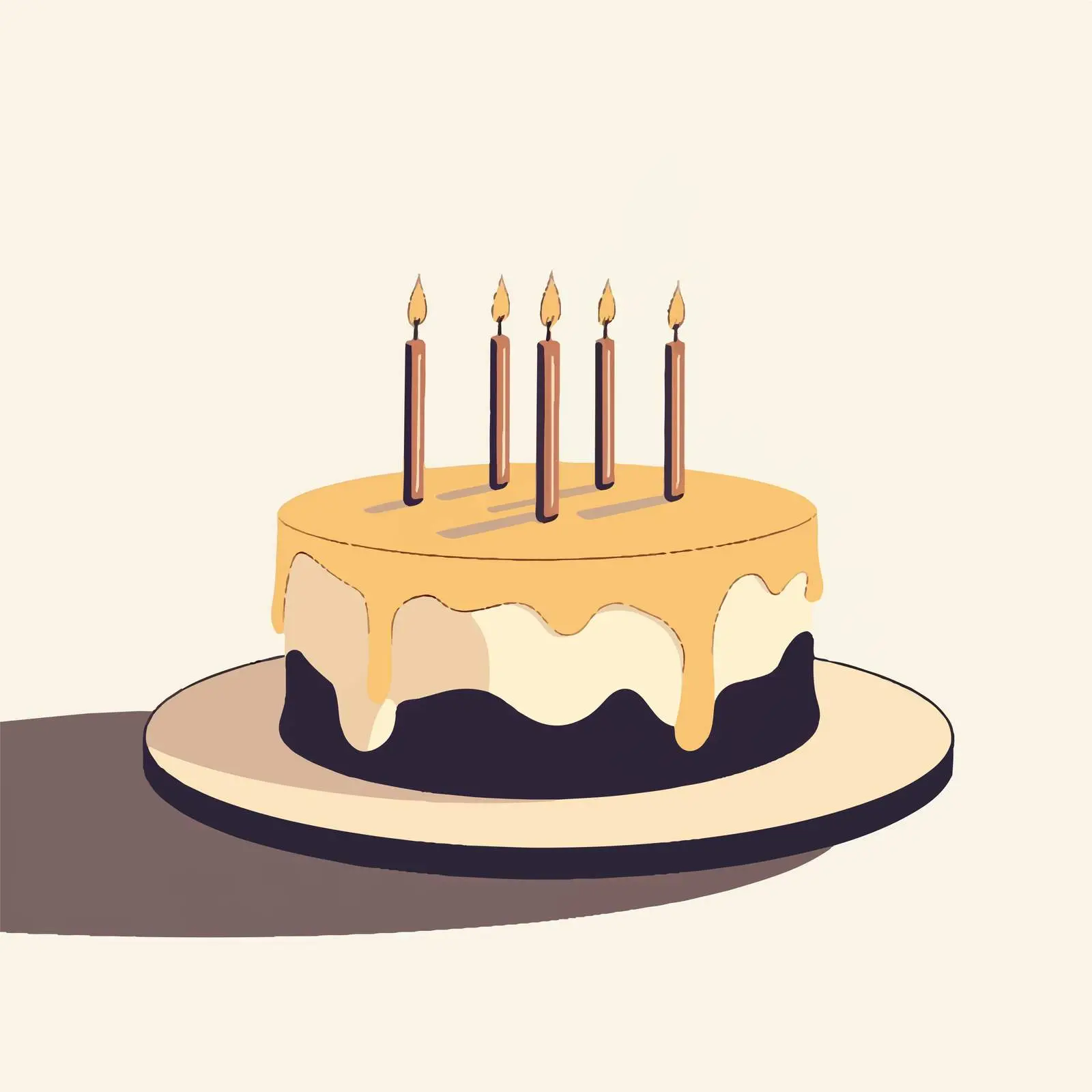 Colorful Birthday Cake with Candles — free download from Dotvec