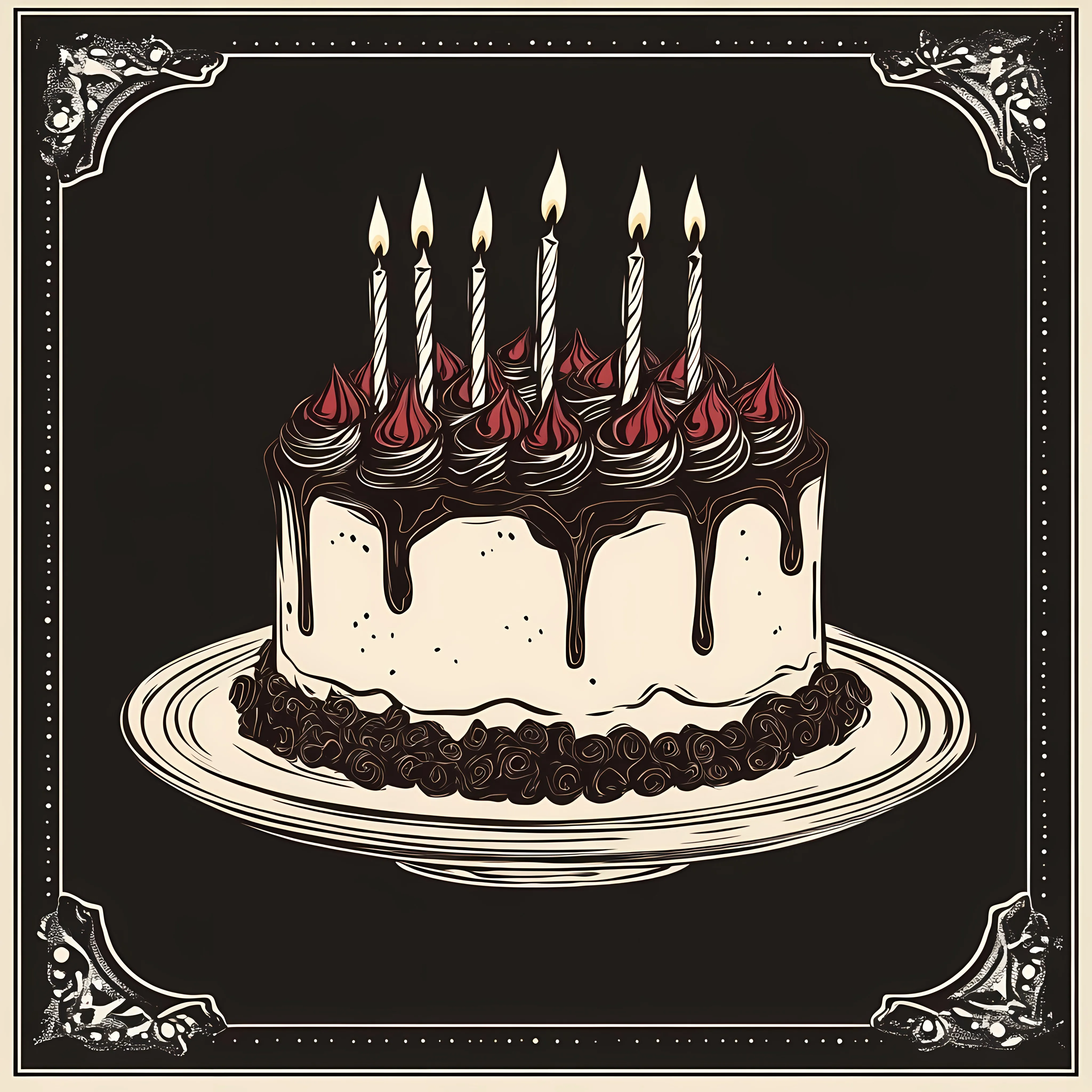 Birthday Cake with Candles Vector Illustration — free download from Dotvec