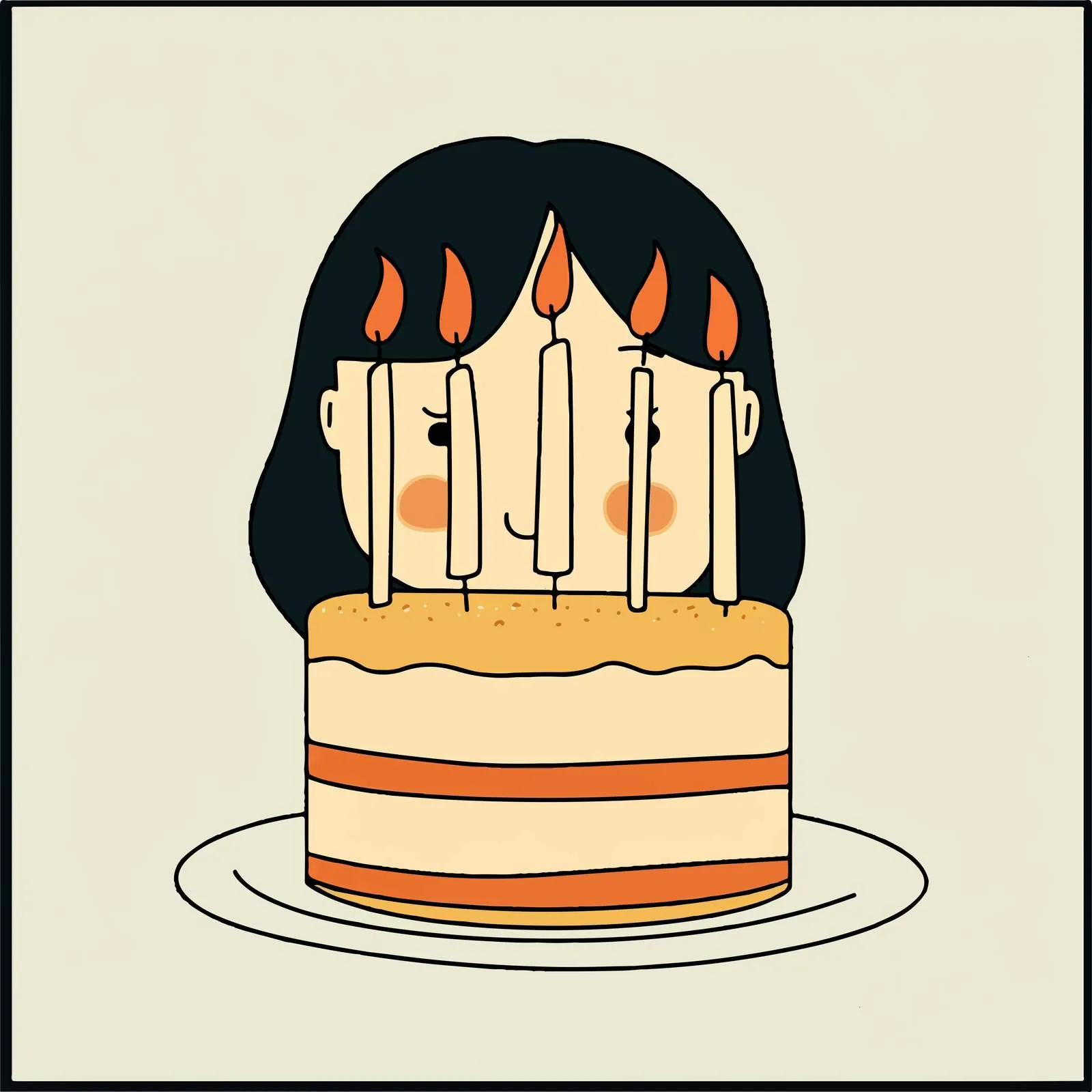 Birthday Cake with Candles Vector Illustration — free download from Dotvec