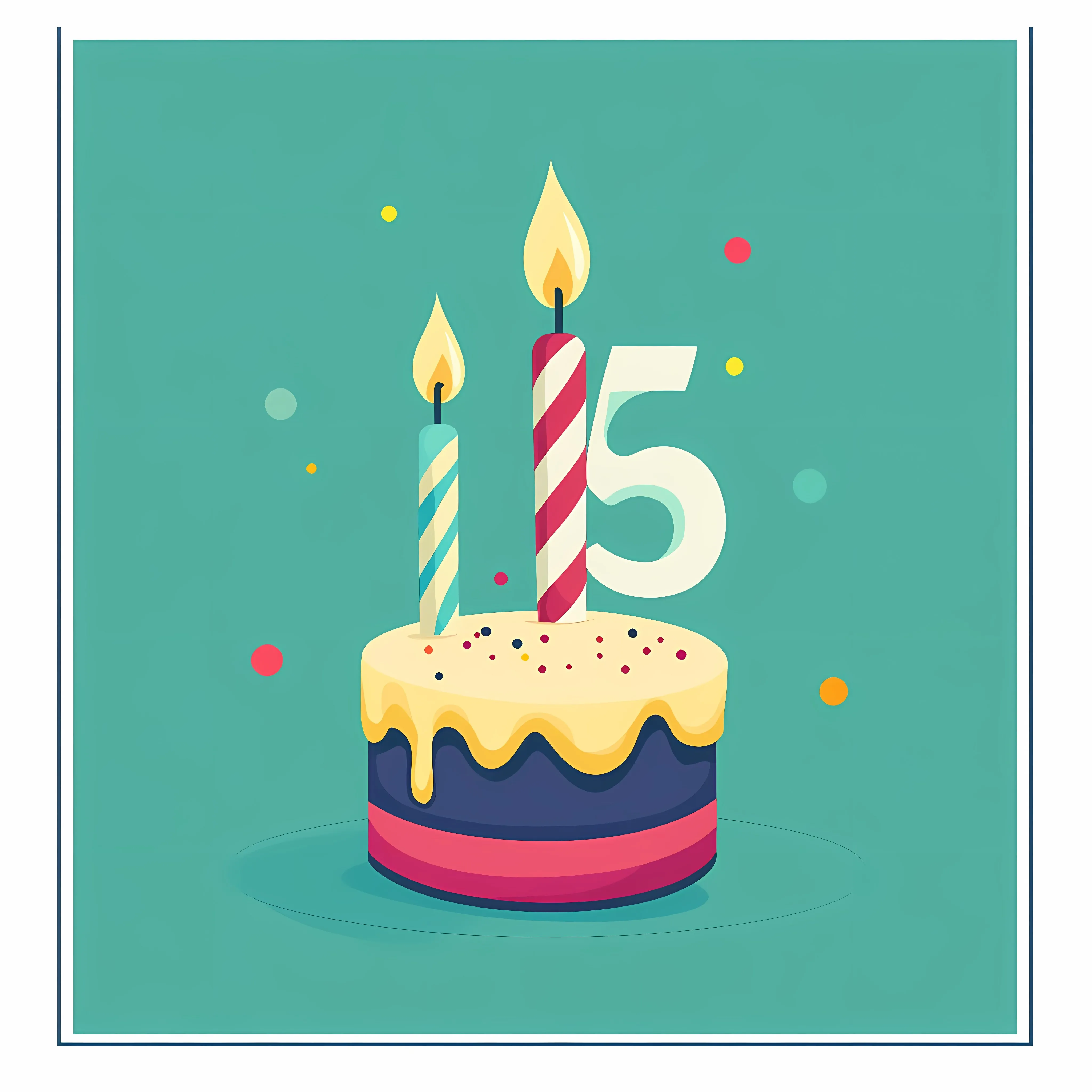 Number Five Birthday Candle Vector Illustration – free jubilant image from Dotvec