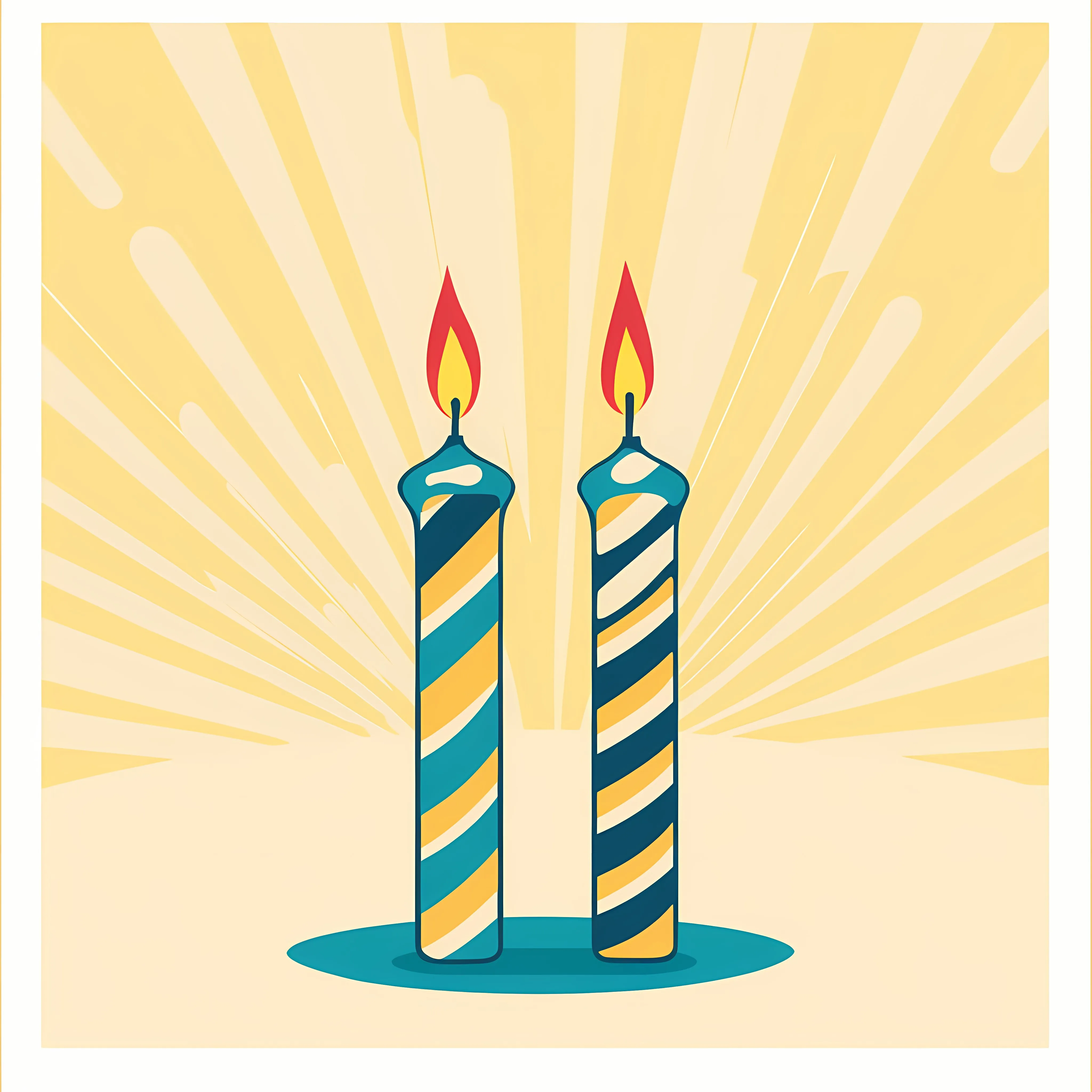 Flat Vector Illustration of Birthday Candle Number Two — free download from Dotvec