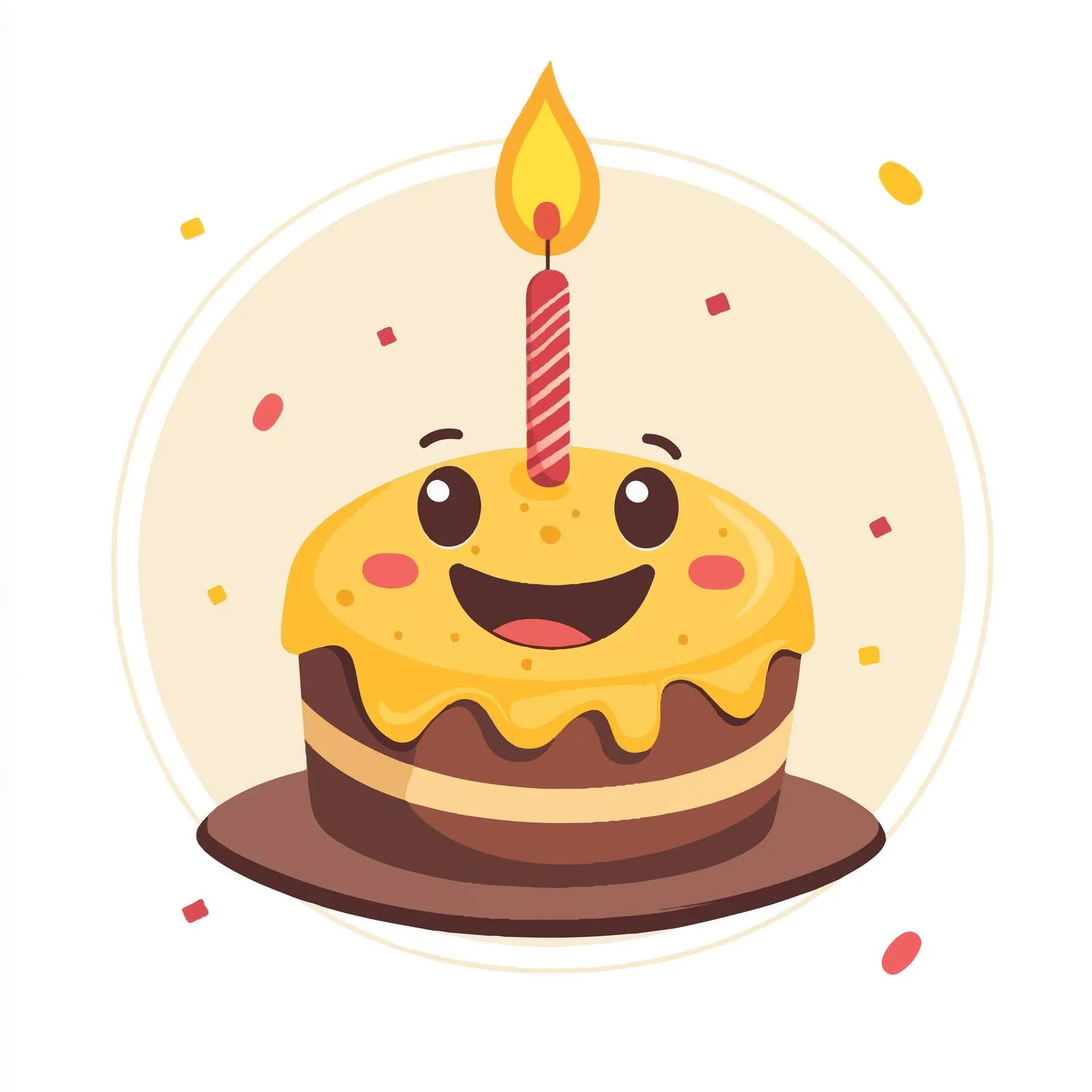 Birthday Cake Emoji Vector Illustration — free download from Dotvec