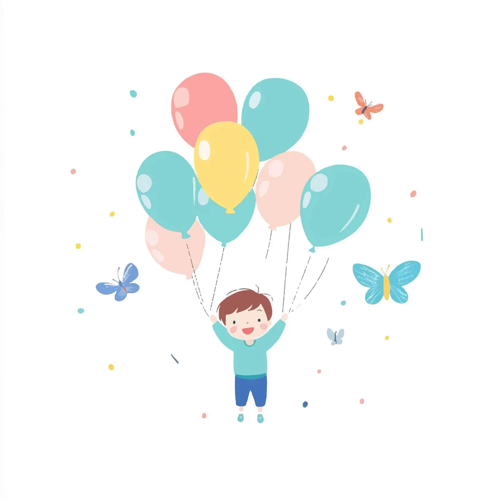Colorful Birthday Party Balloons — free download from Dotvec