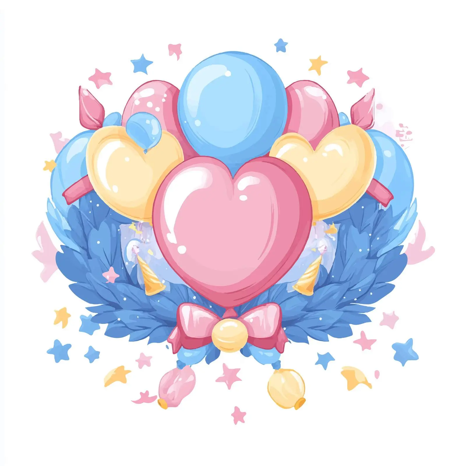 Colorful Balloons for Birthday Celebration — free download from Dotvec