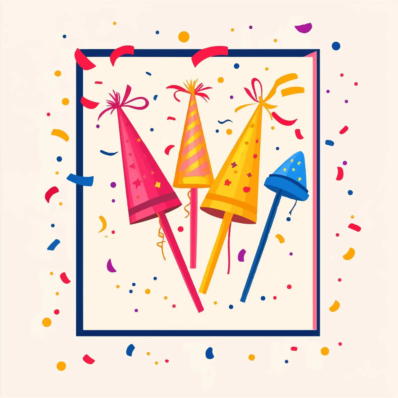 Colorful Birthday Party Blower Vector — free download from Dotvec