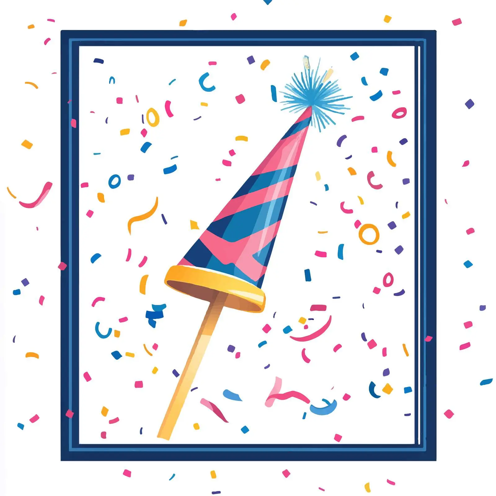 Flat Vector Birthday Party Blower — free download from Dotvec