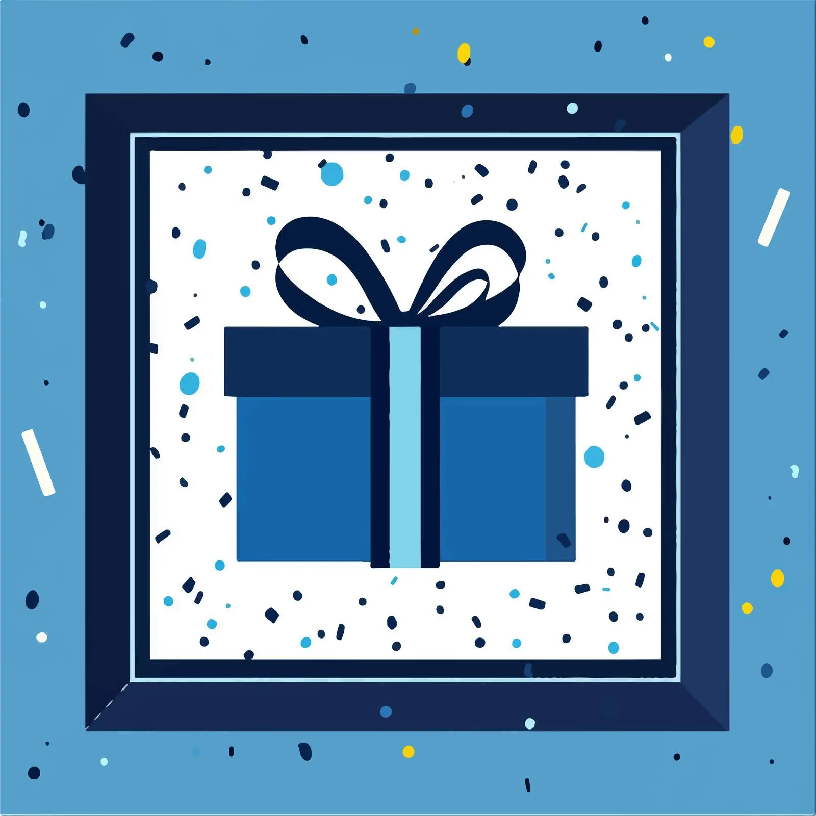 Blue Gift Vector for Birthday Party — free download from Dotvec