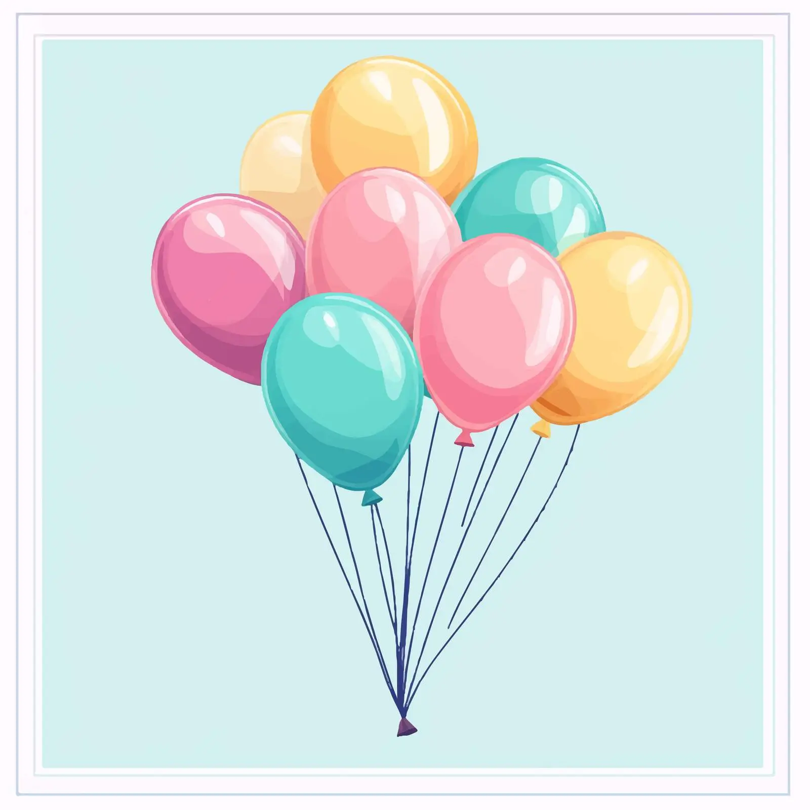 Colorful Birthday Party Balloon Vector – free jubilant image from Dotvec