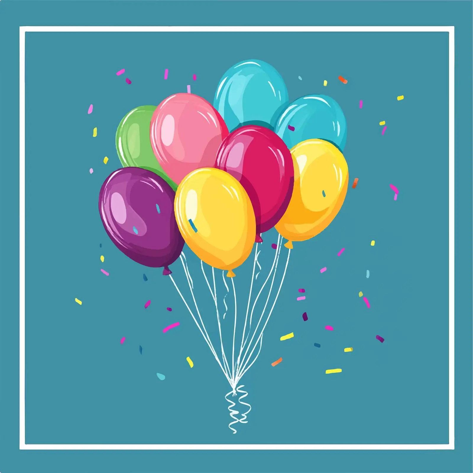 Colorful Birthday Party Balloons Vector — free download from Dotvec