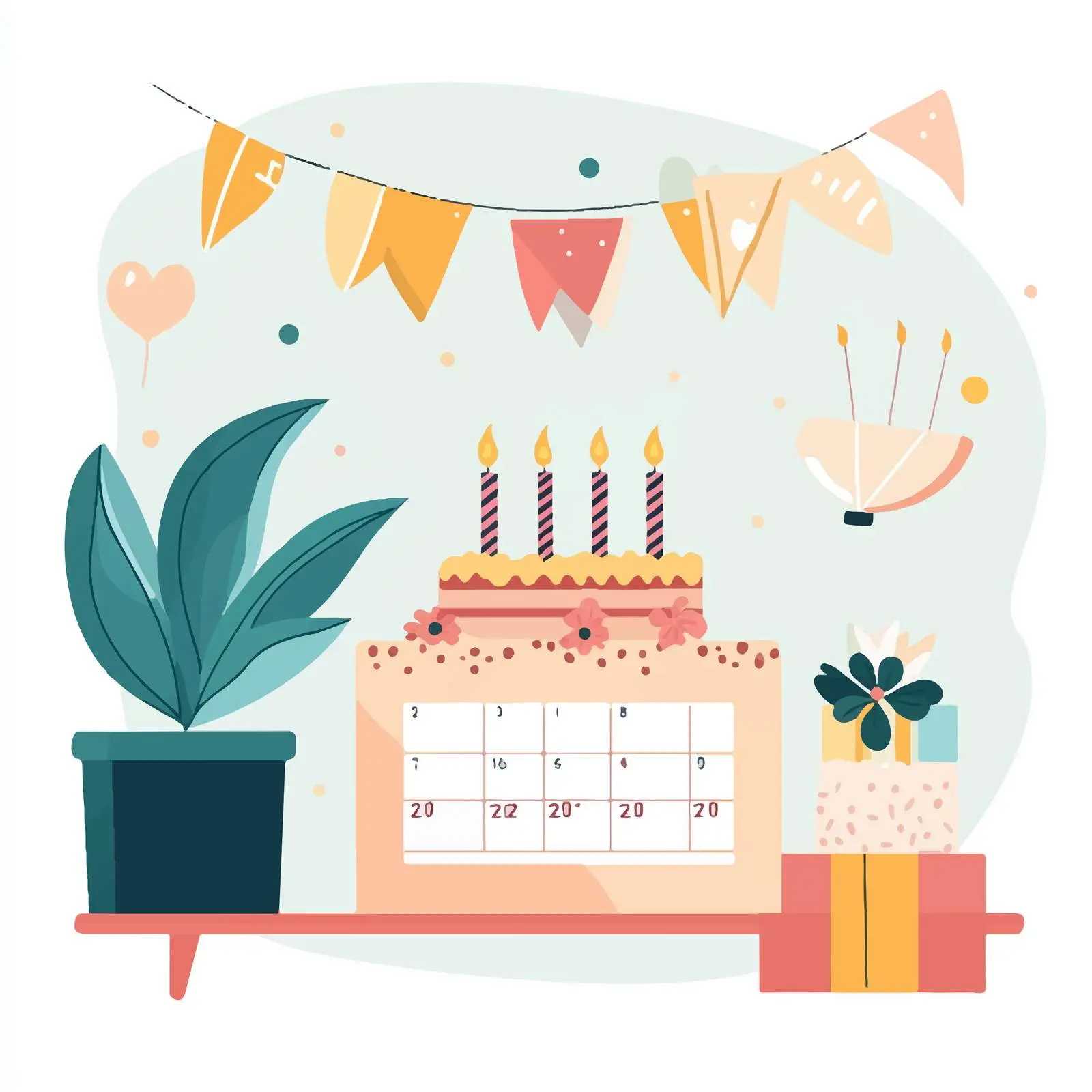 Birthday Party Event Planning Calendar — free download from Dotvec
