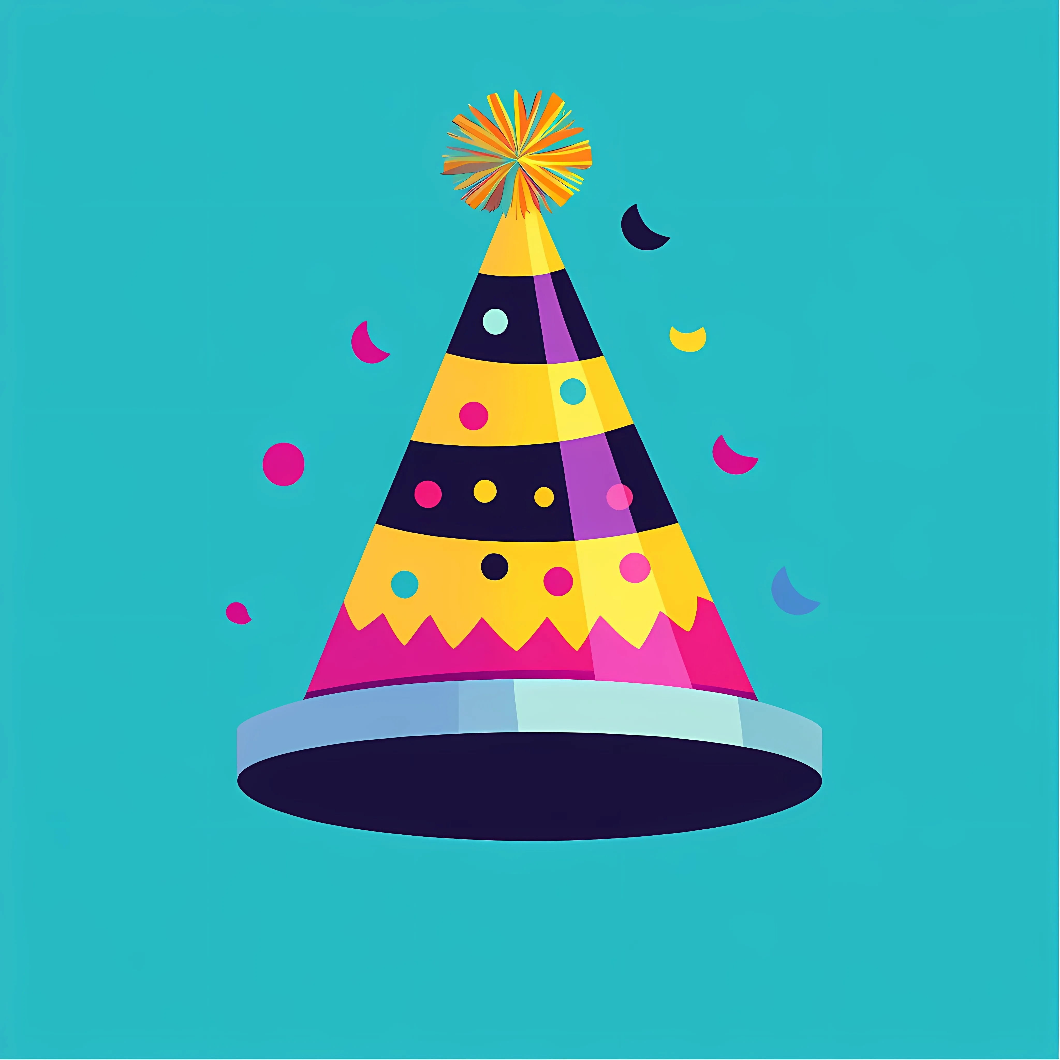 Birthday Party Cap Flat Vector Illustration — free download from Dotvec