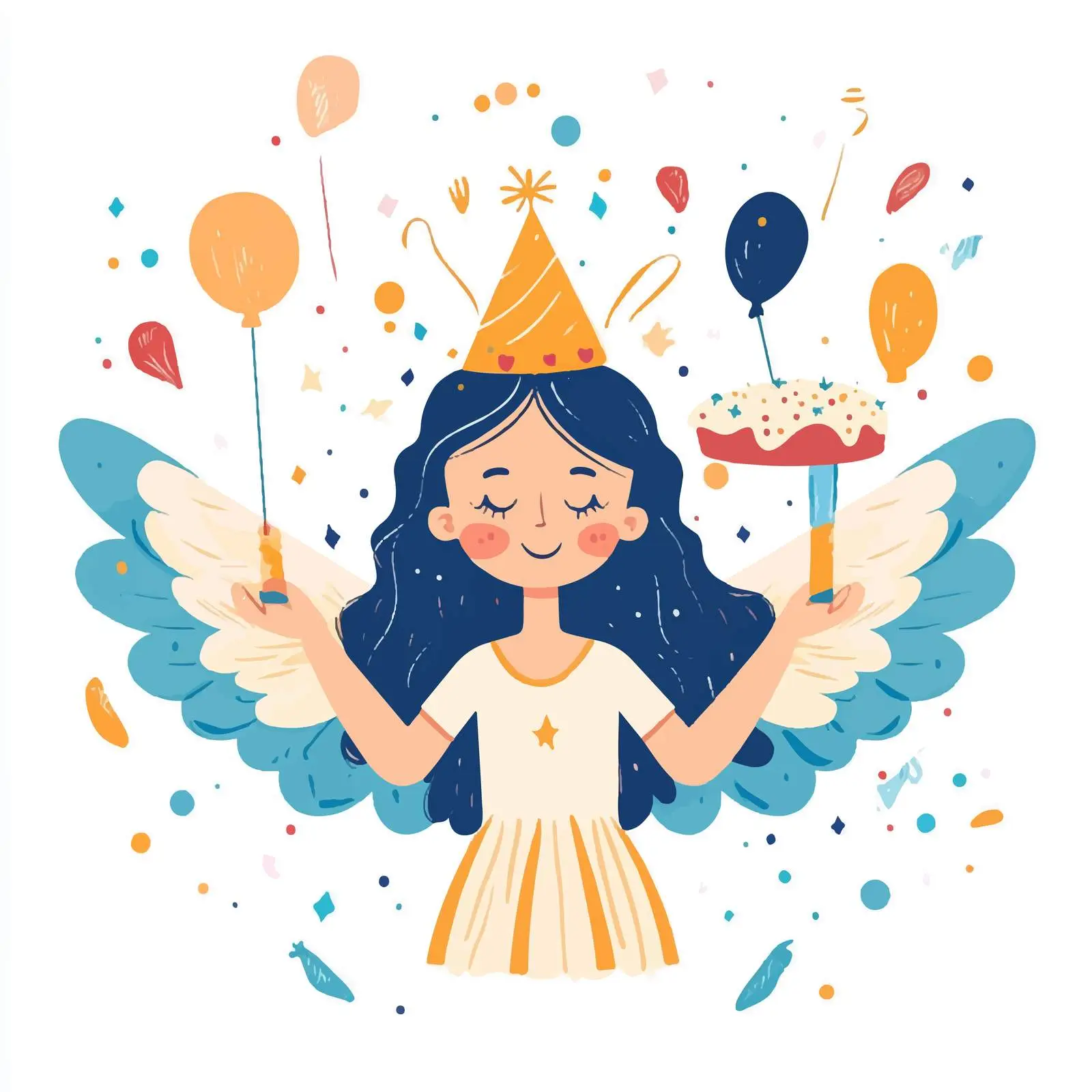 Colorful Birthday Party Celebration Vector — free download from Dotvec