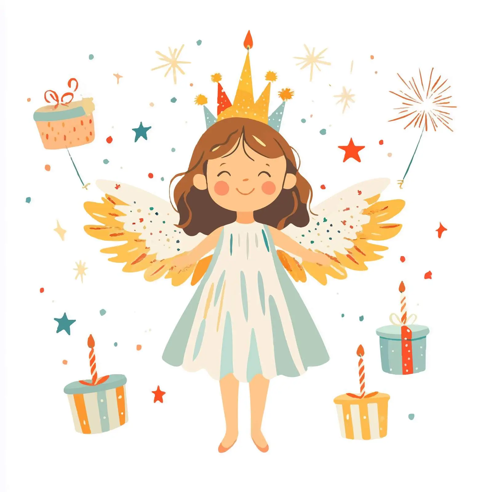 Colorful Birthday Party Decor Vectors — free download from Dotvec