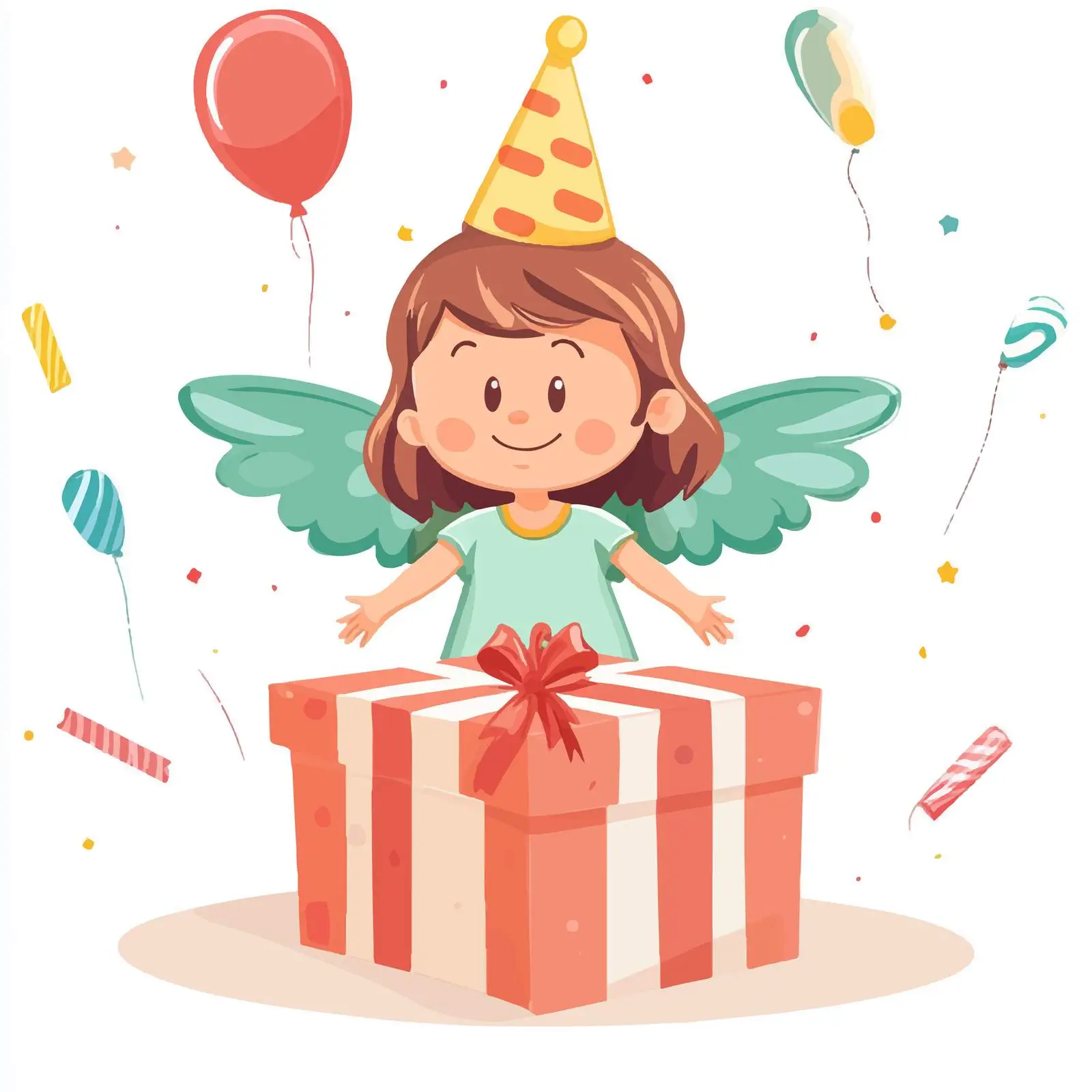 Birthday Party Gift Box Composition — free download from Dotvec