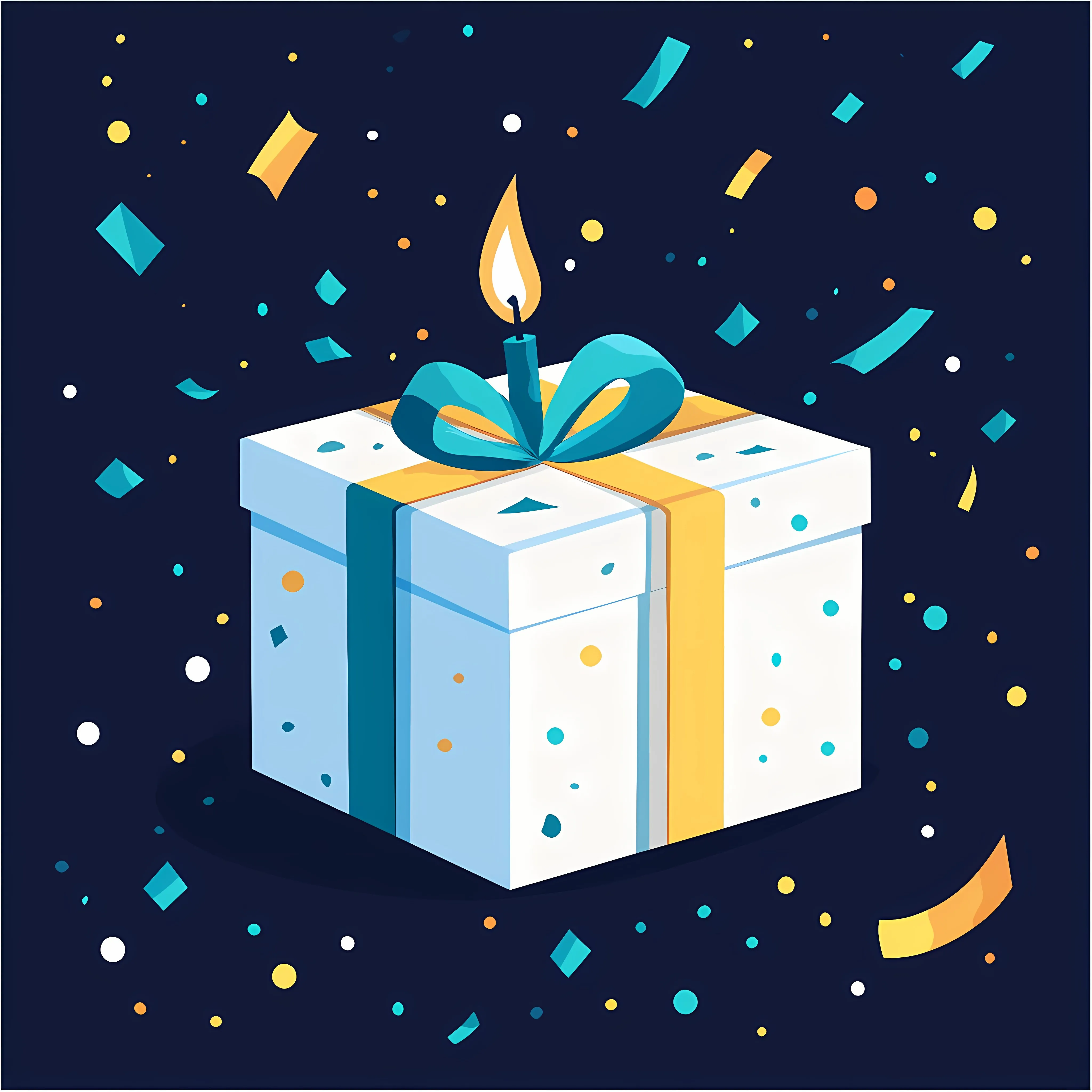 Birthday Party Gift Flat Vector Illustration — free download from Dotvec