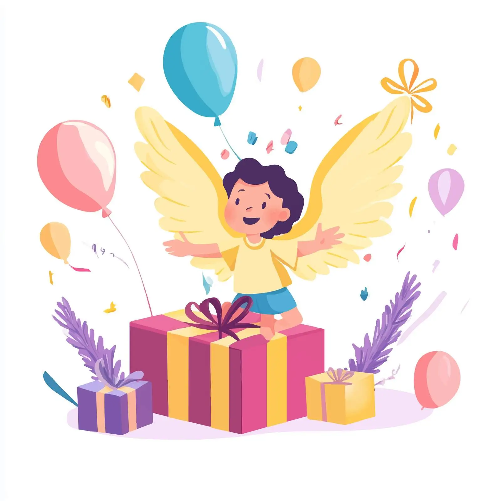 Birthday Party Gift Surprise Vector — free download from Dotvec
