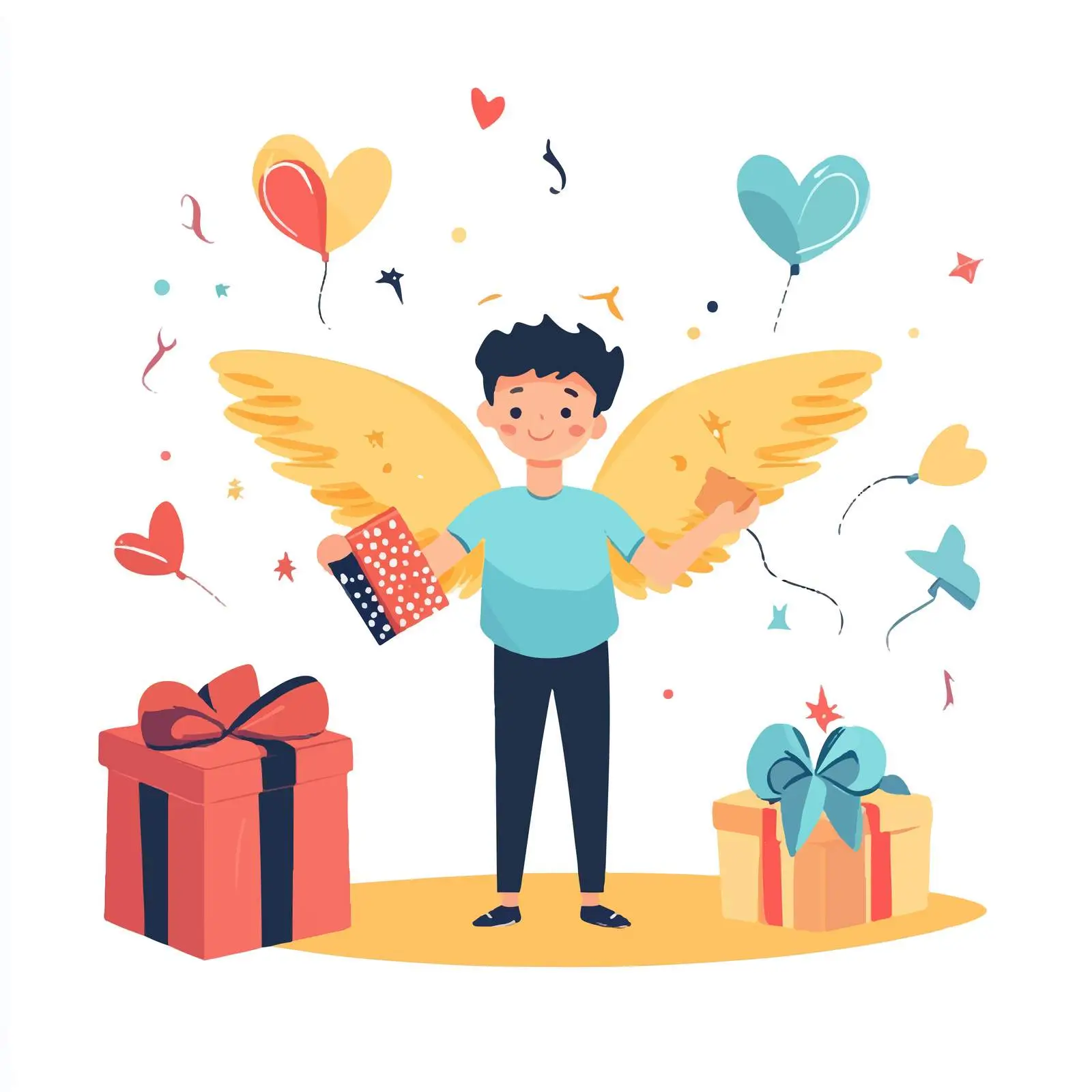 Birthday Party Gift Surprise Vector — free download from Dotvec