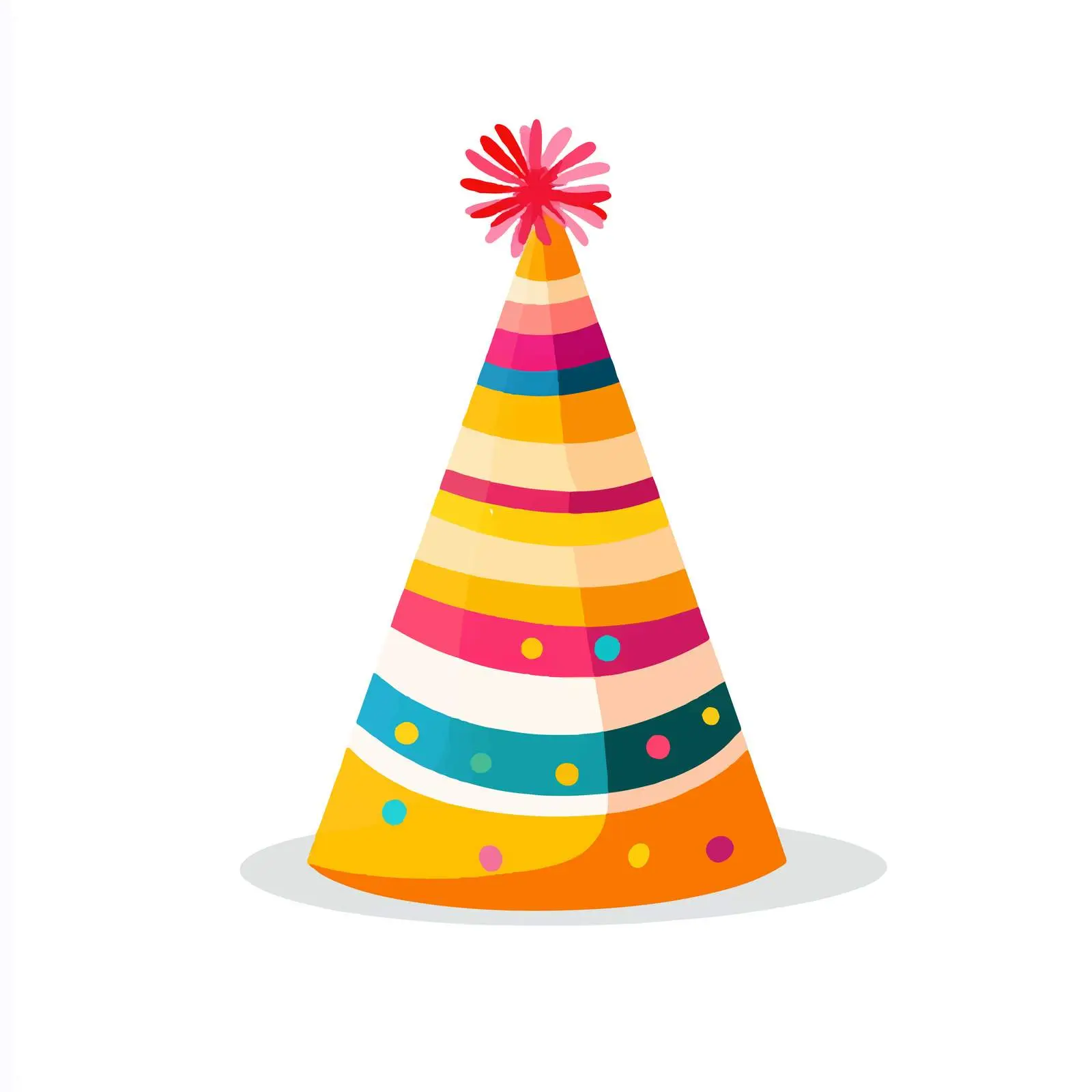 Colorful Birthday Party Hat Design — free download from Dotvec