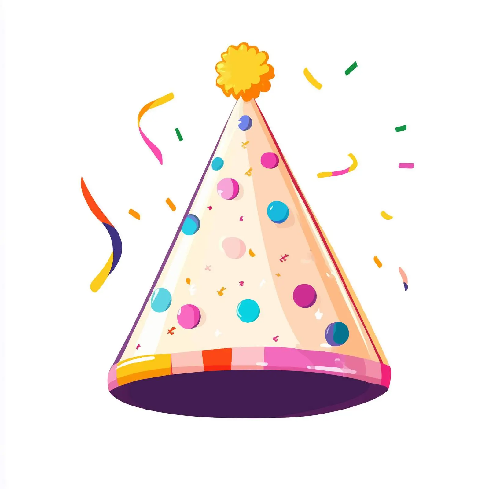 Colorful Birthday Party Hat Design — free download from Dotvec