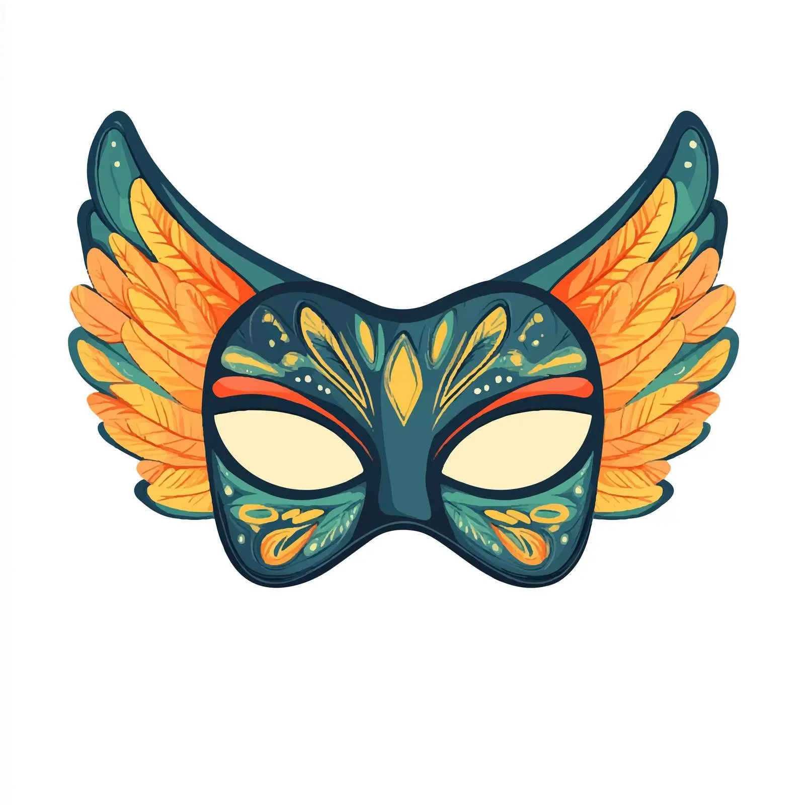 Angel Birthday Party Mask Design — free download from Dotvec