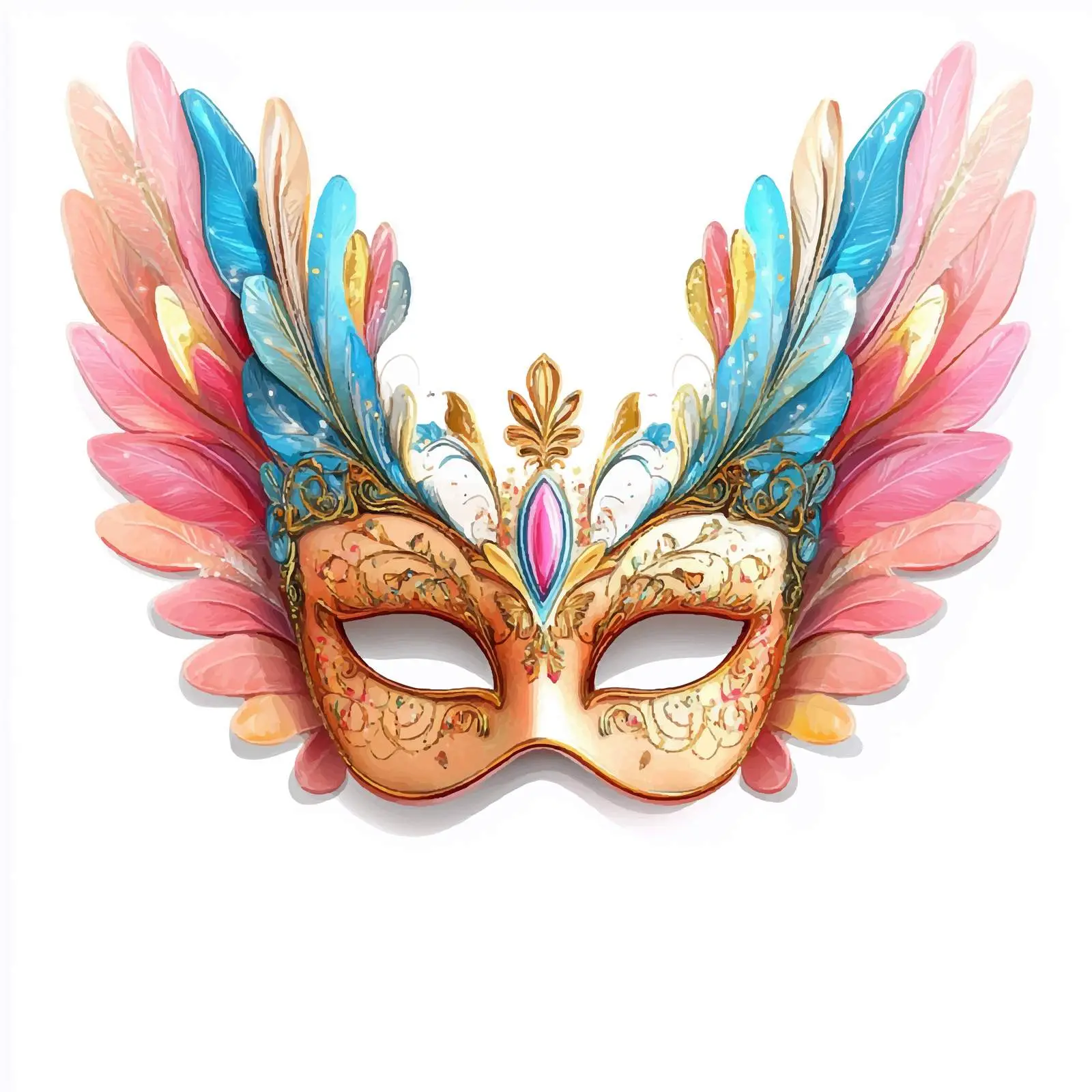 Birthday Party Angel Mask Vector — free download from Dotvec