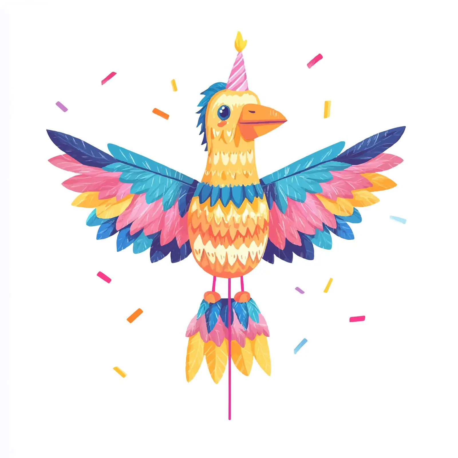 Colorful Birthday Party Piñata Design — free download from Dotvec