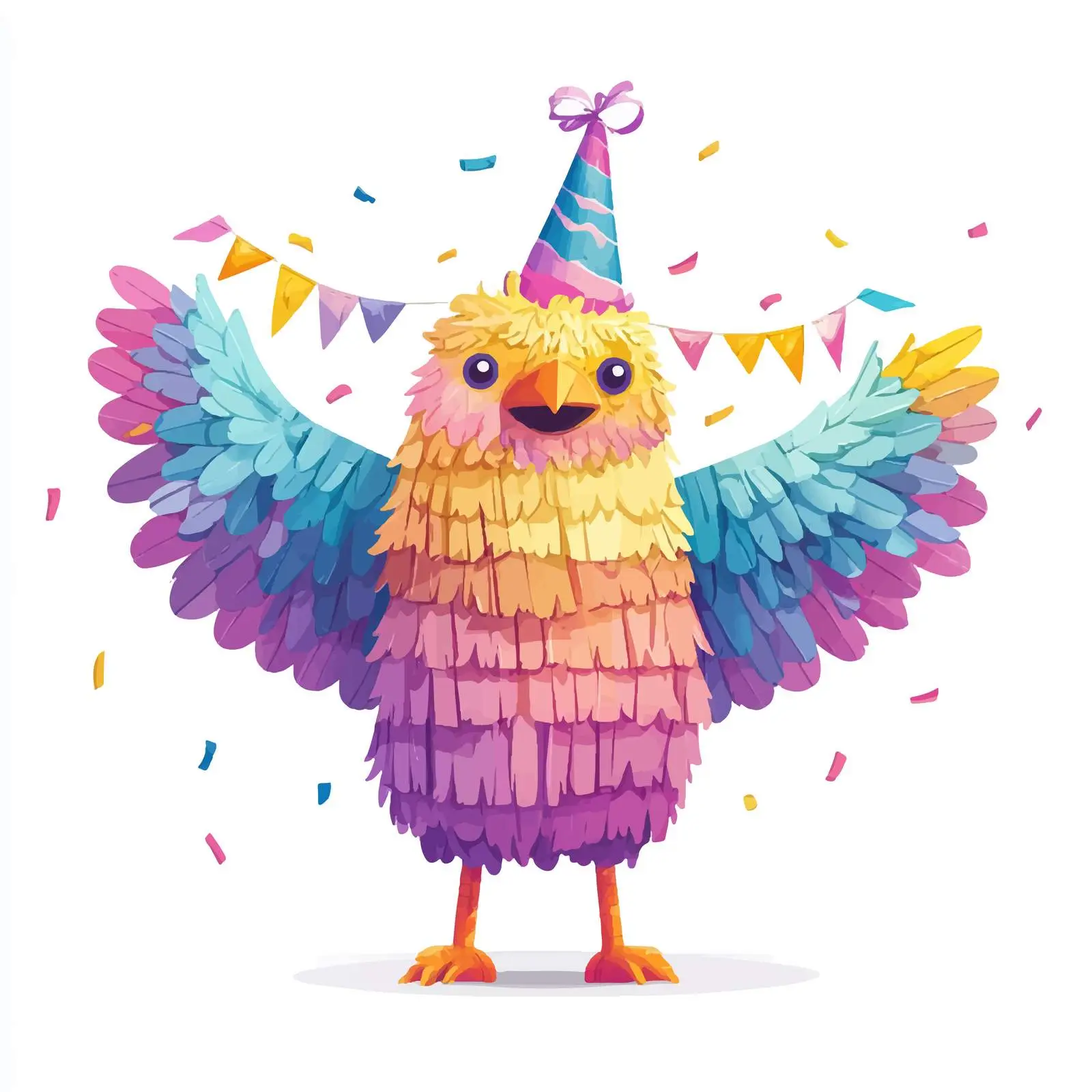 Colorful Birthday Party Piñata Vector — free download from Dotvec