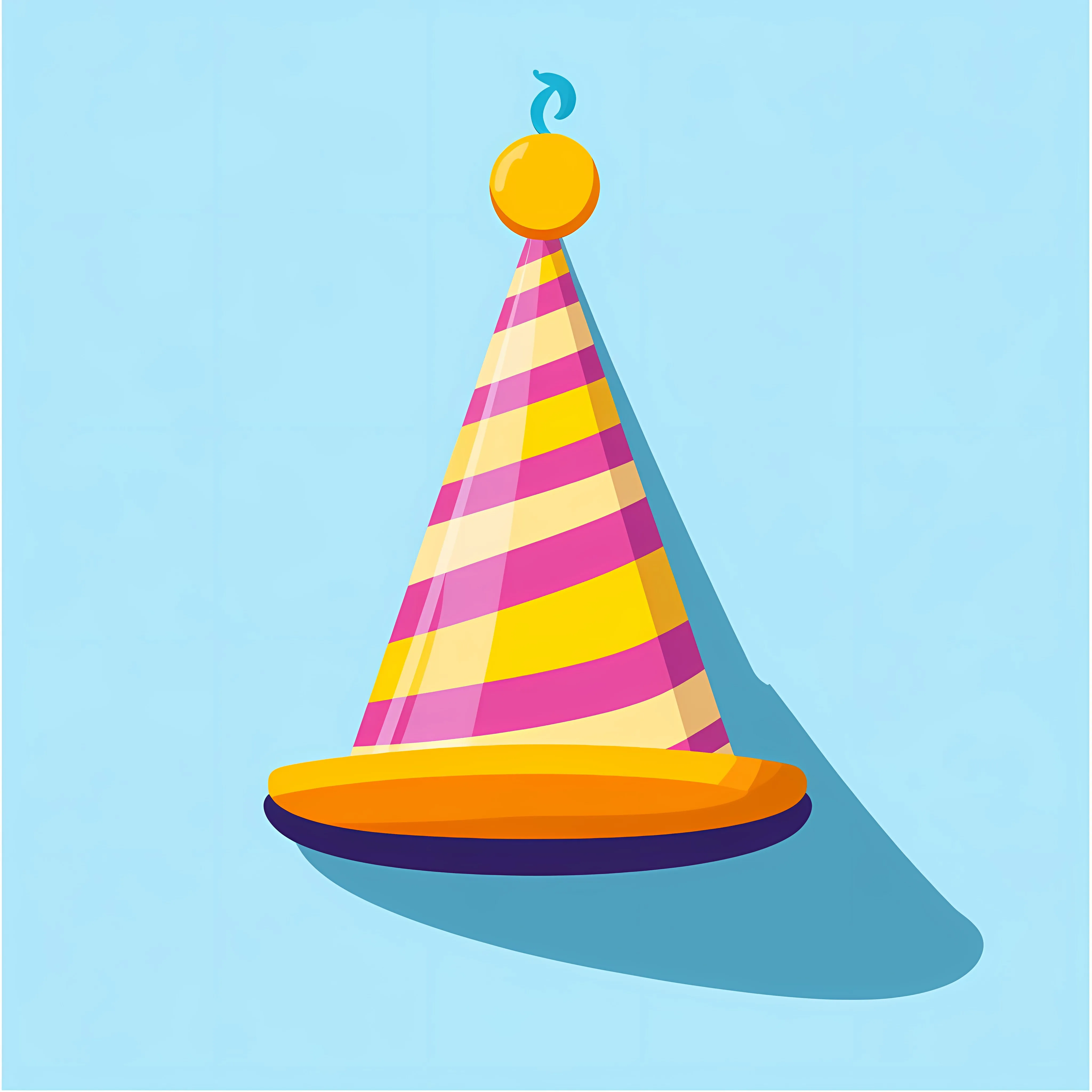 Striped Birthday Party Hat Vector Illustration — free download from Dotvec