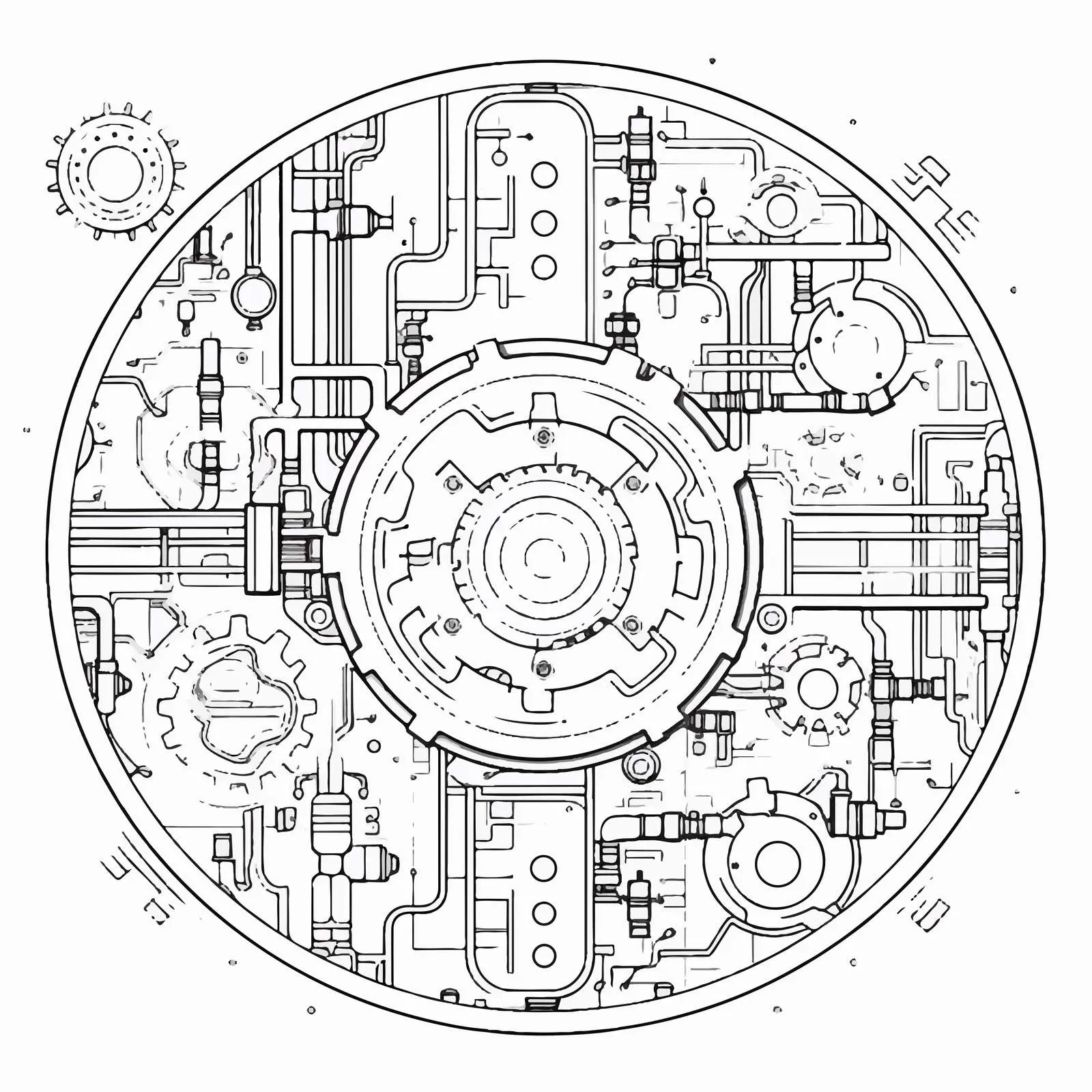 Bit Outline Vector Illustration on White Background — free download from Dotvec