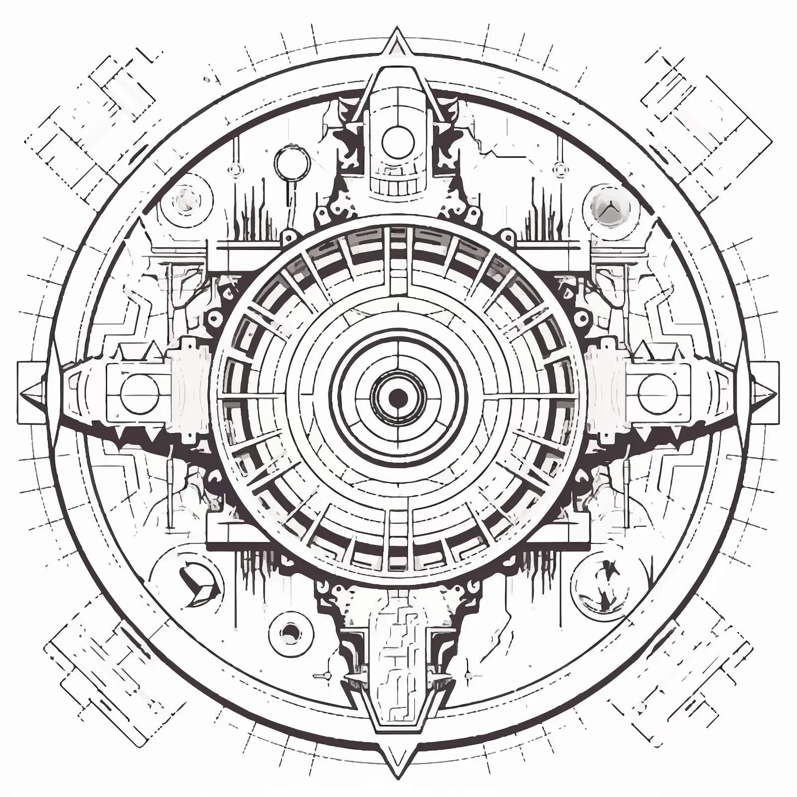 Bit Outline Vector Illustration on White Background — free download from Dotvec