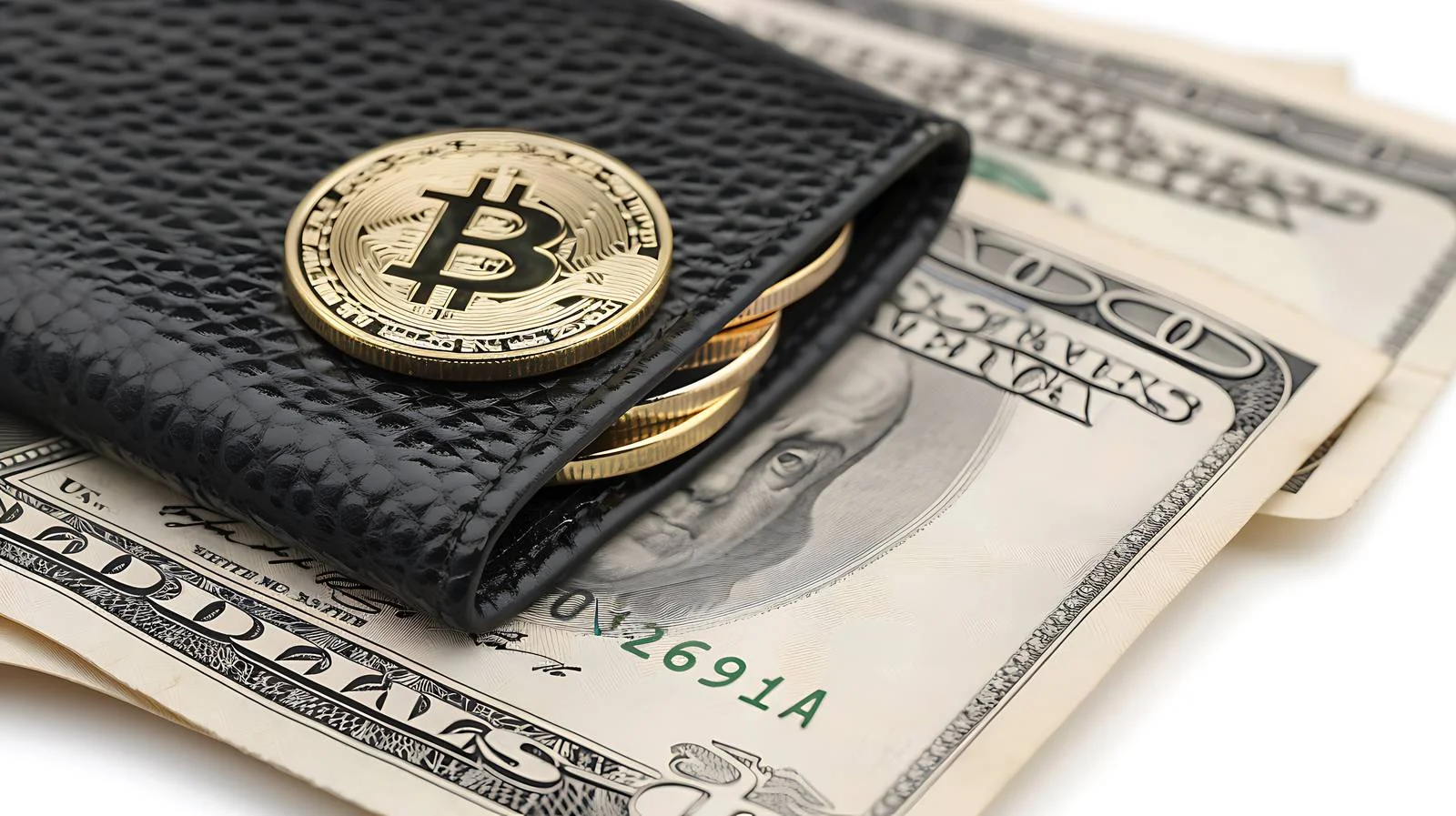 Bitcoin Wallet with Gold Coins — free download from Dotvec