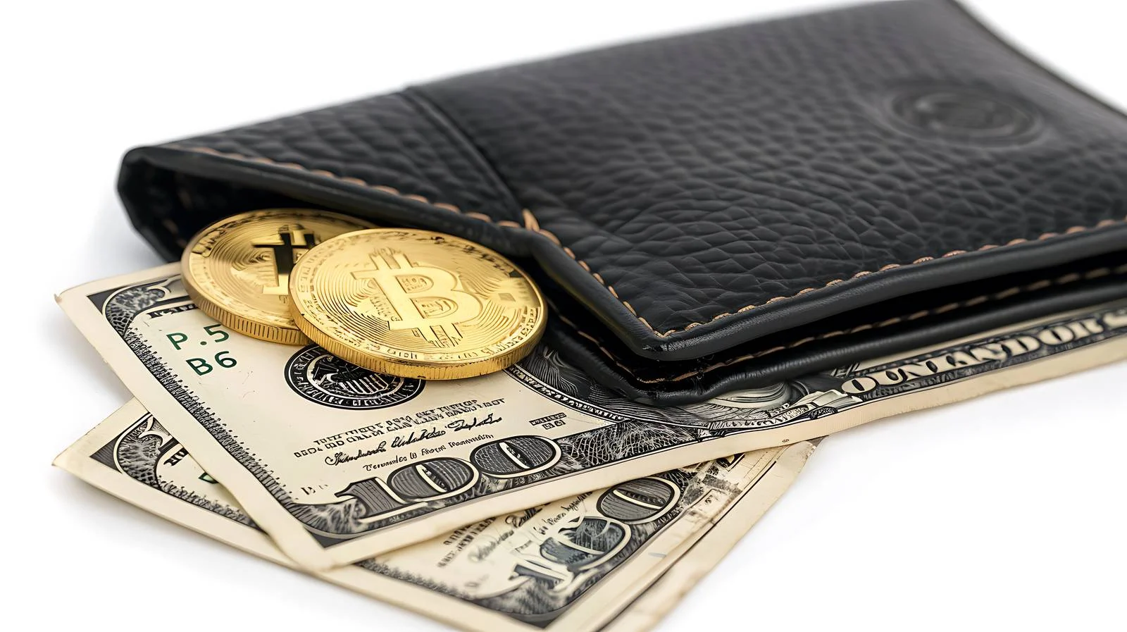 Bitcoin Wallet with Gold Coins — free download from Dotvec