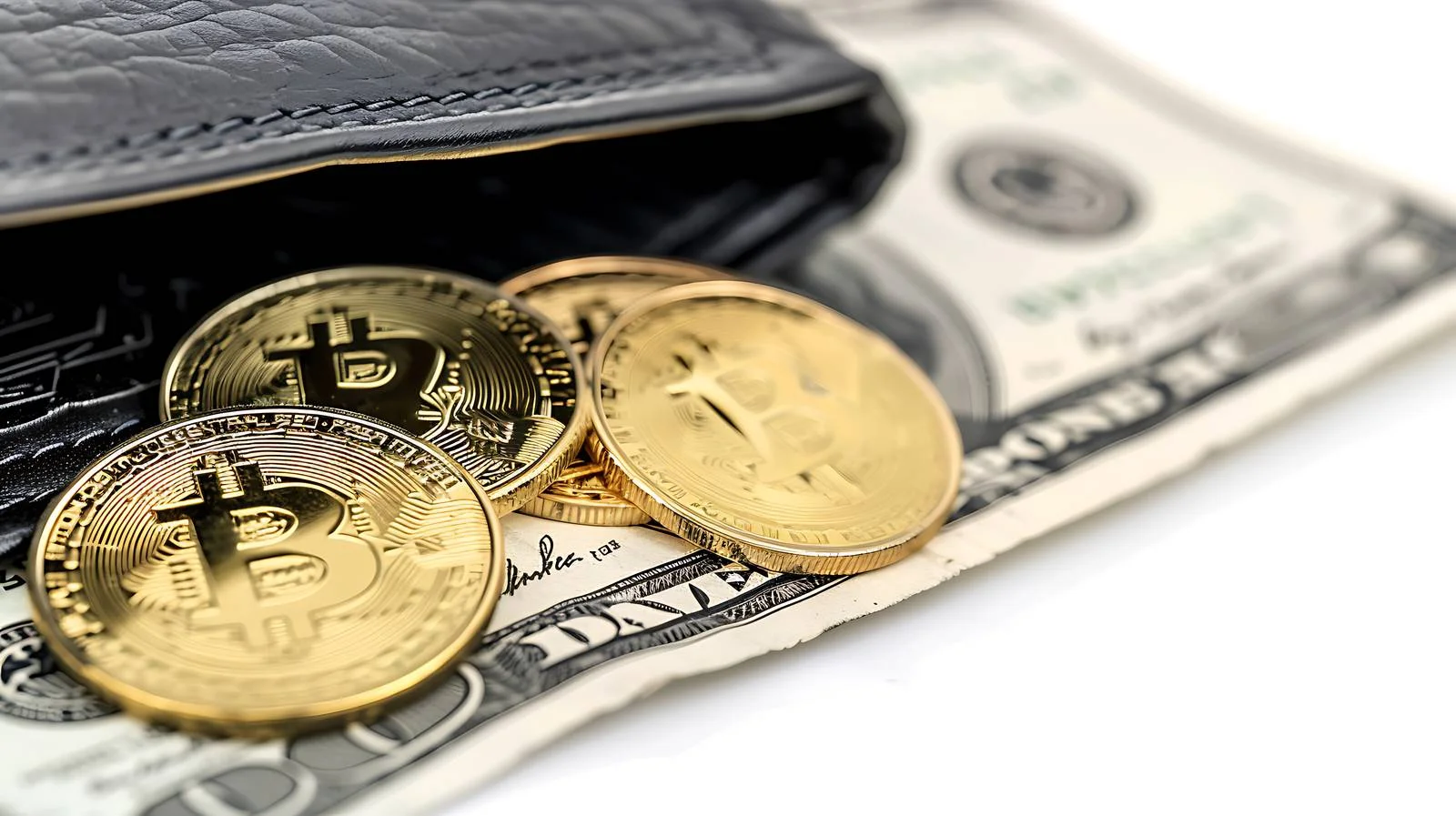 Bitcoin Wallet with Gold Coins — free download from Dotvec