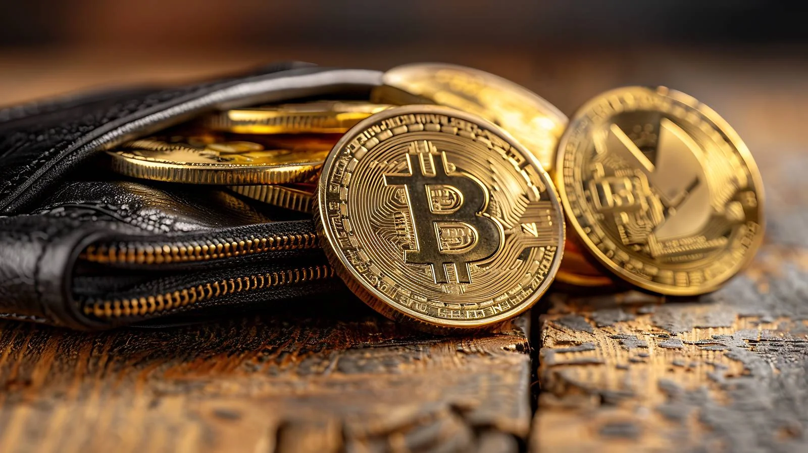 Bitcoin Wallet with Gold Coins — free download from Dotvec