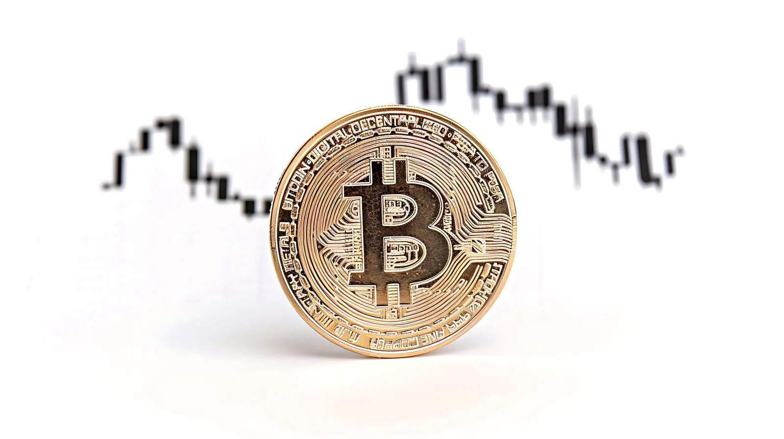 Bitcoin Trading Chart with Gold Coin — free download from Dotvec