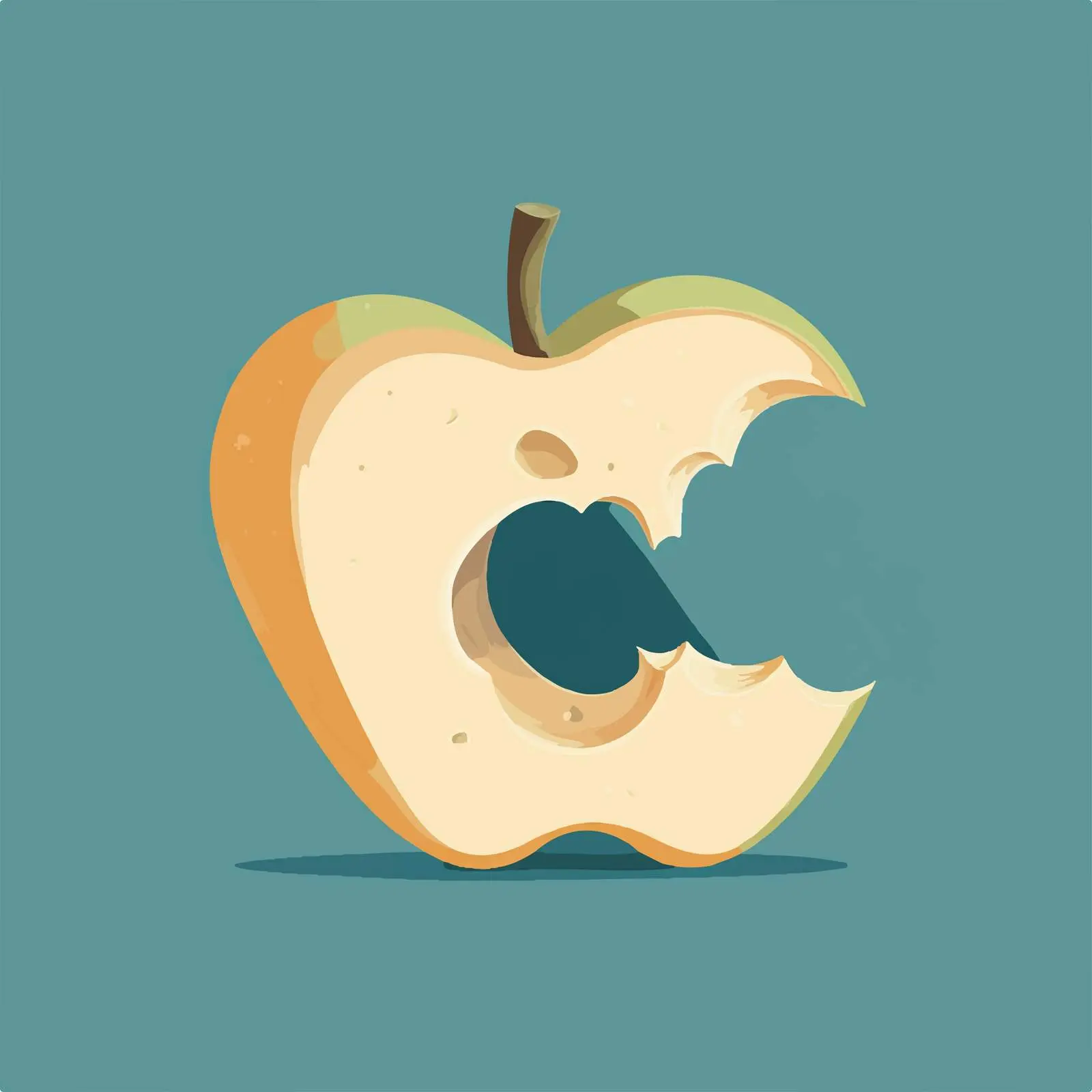 Bitten Apple Vector Icon Design — free download from Dotvec