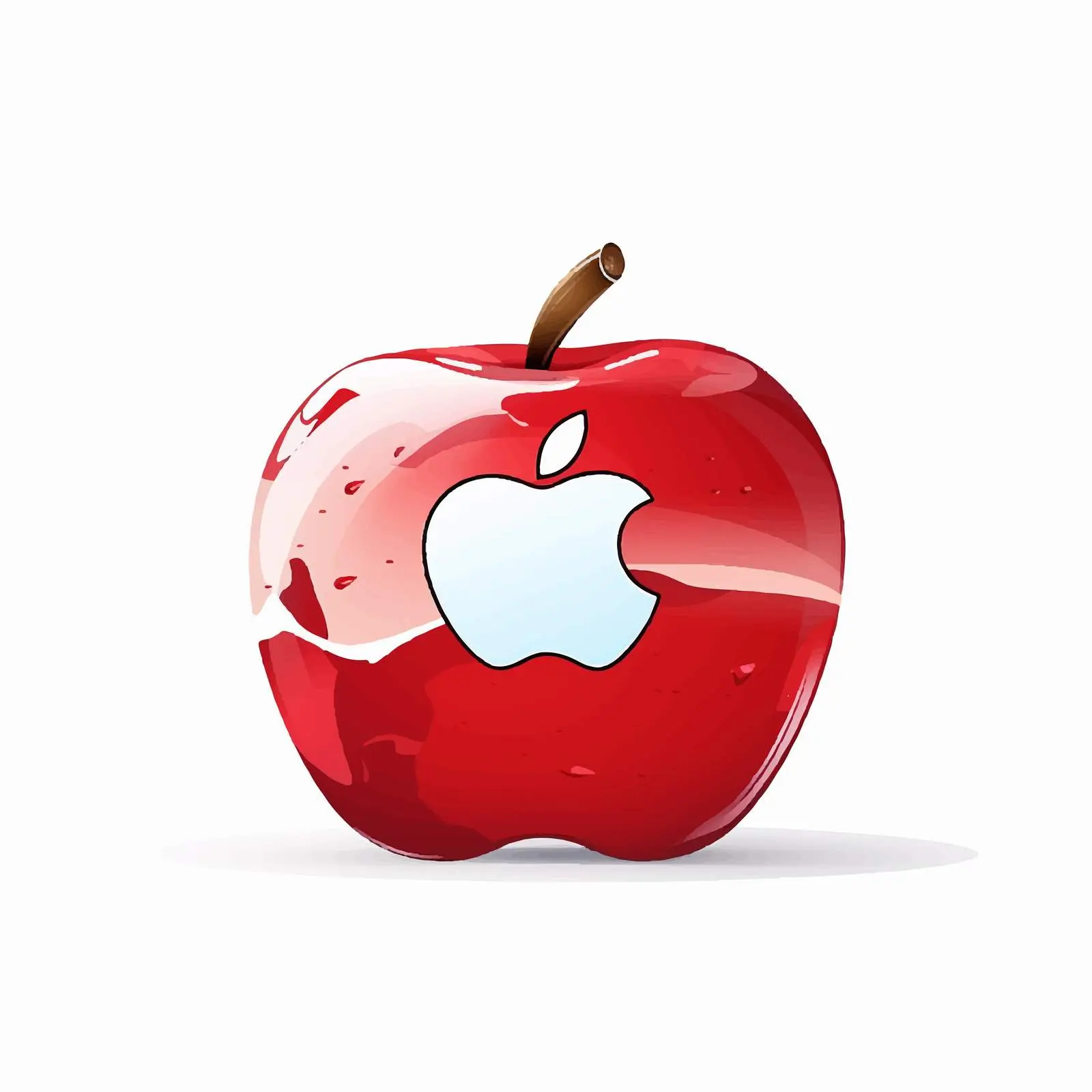 Bitten Apple on White Background Illustration — free download from Dotvec