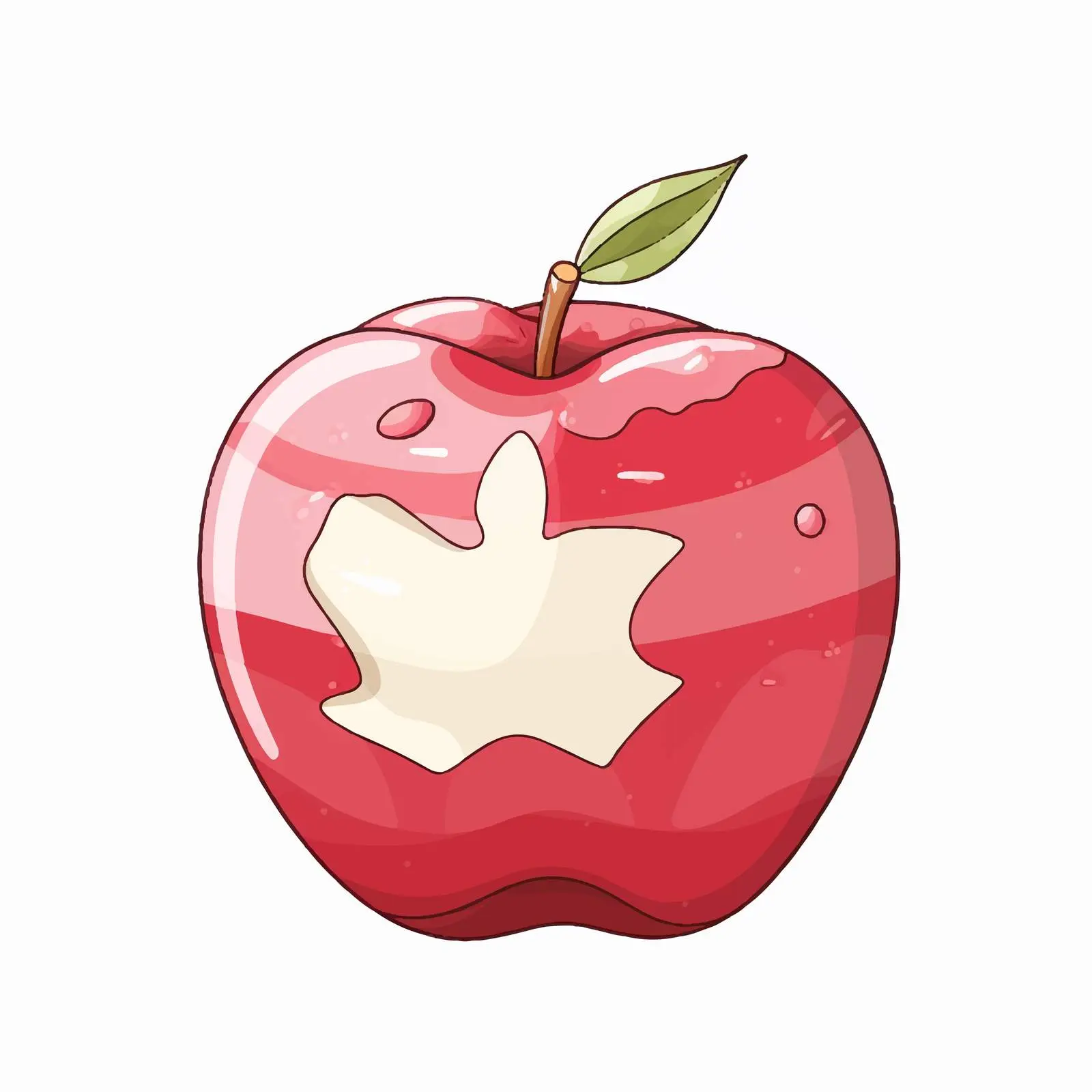 Bitten Apple Concept on White Background — free download from Dotvec