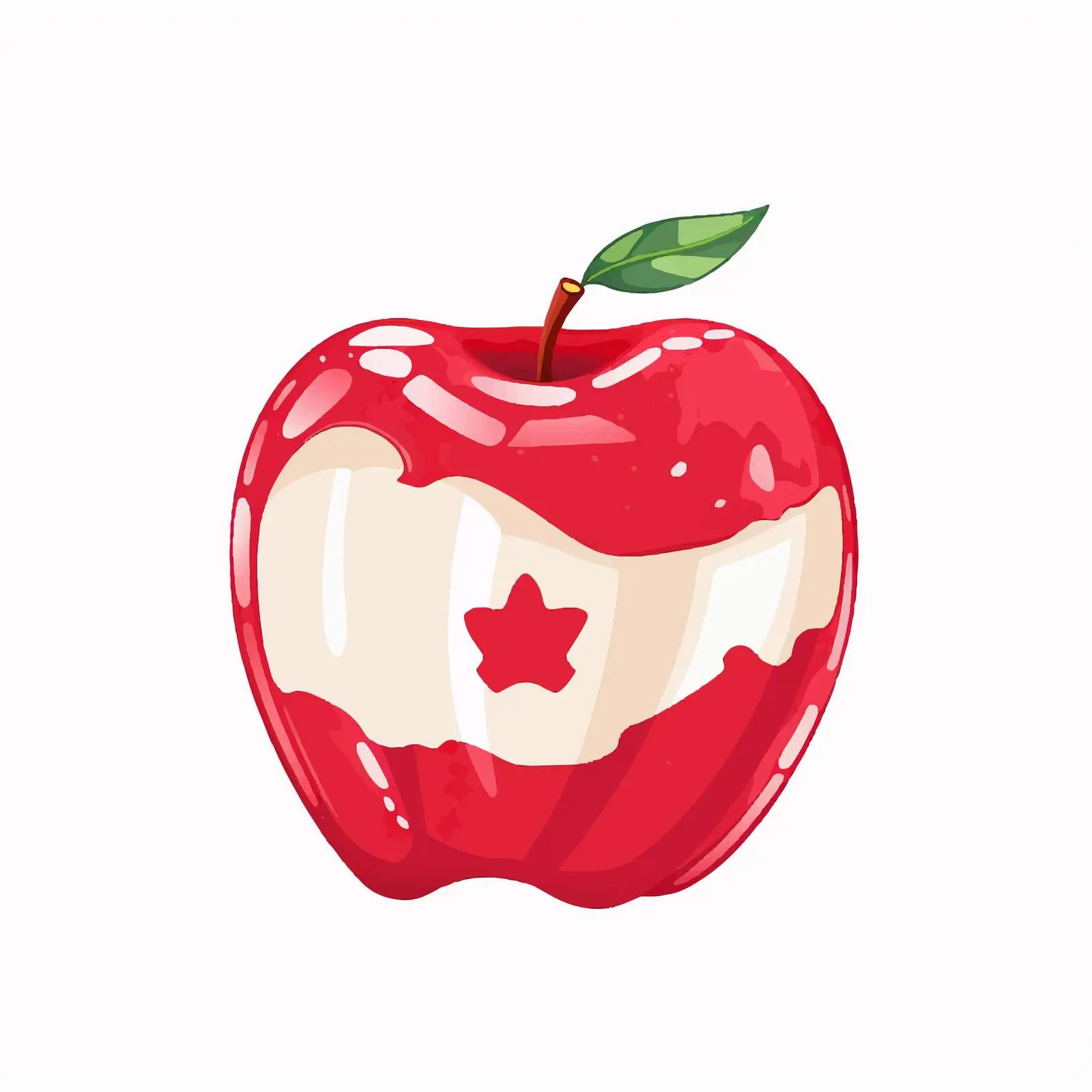 Bitten Apple on White Background Illustration — free download from Dotvec