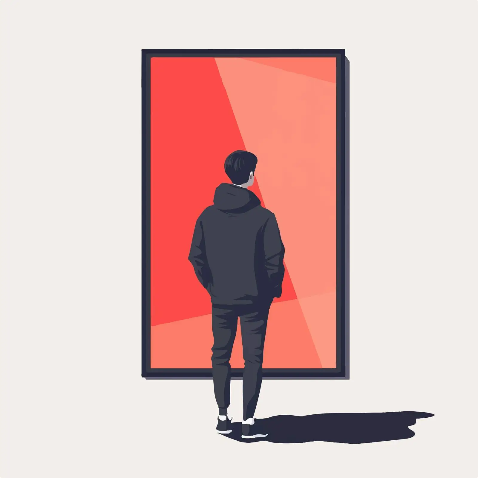 Black Cartoon Flat Vector Illustration — free download from Dotvec