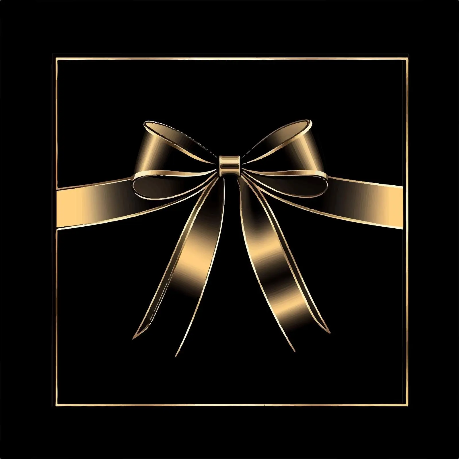 Black and Gold Birthday Bow Vector — free download from Dotvec