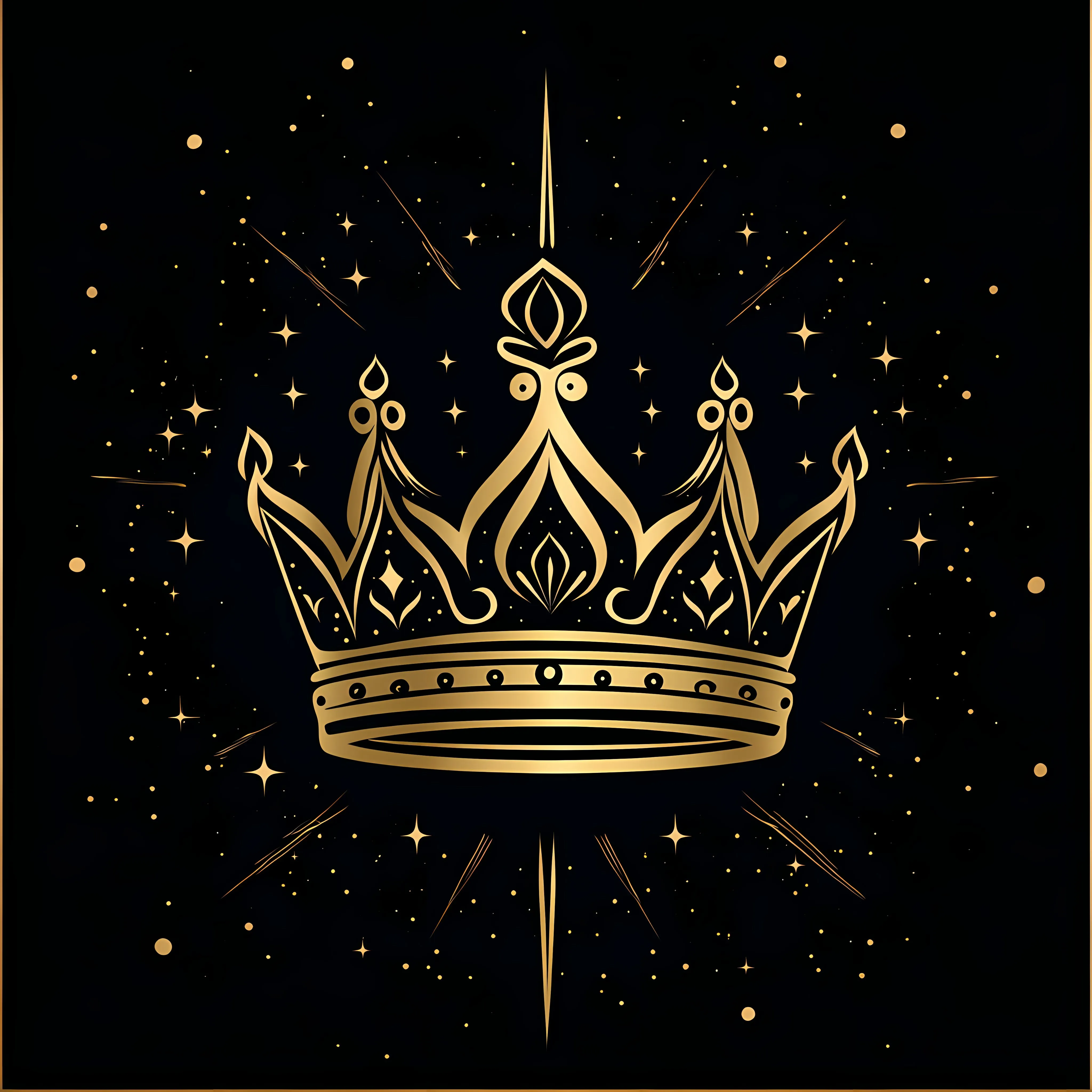 Black and Gold Birthday Crown Vector Illustration — free download from Dotvec