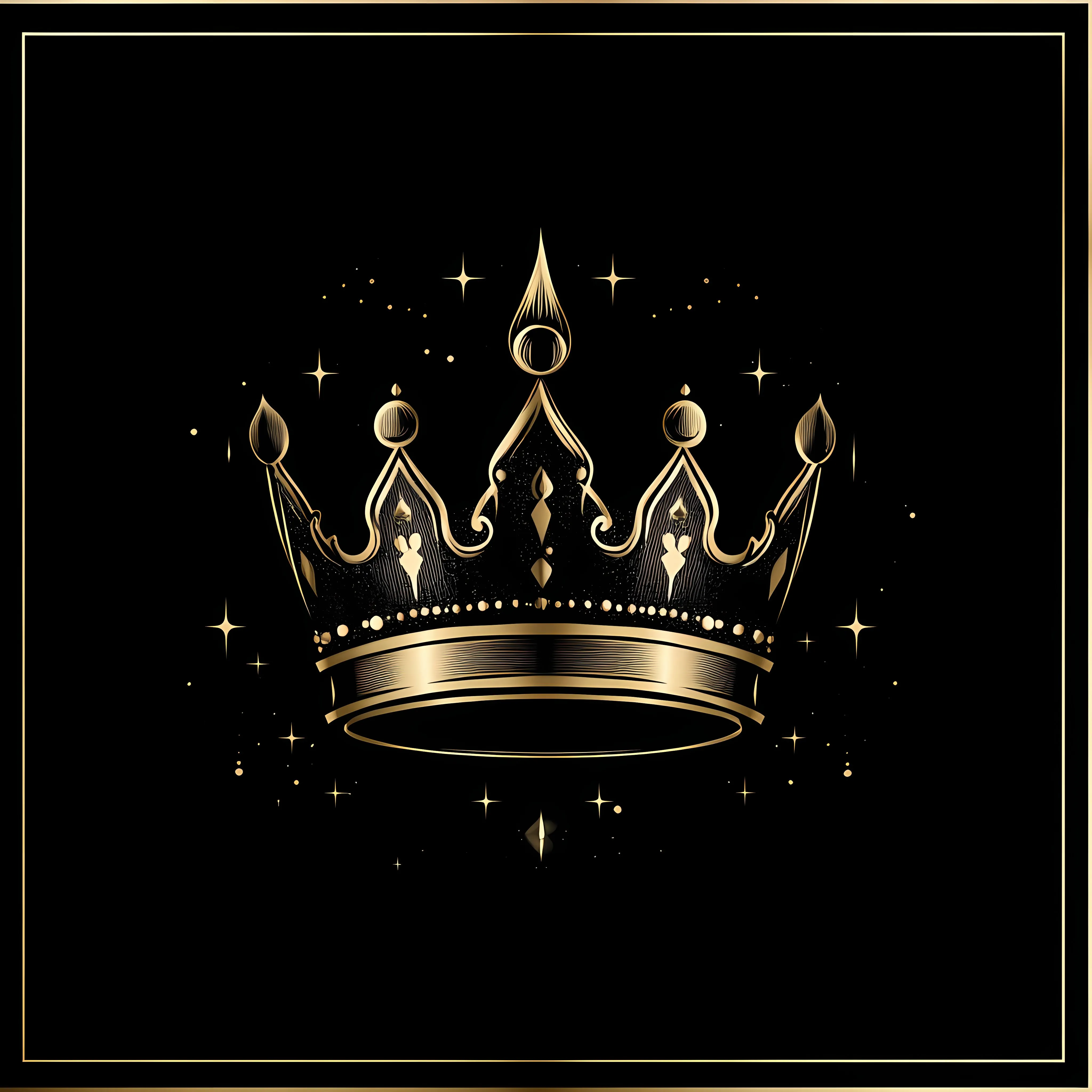 Black and Gold Birthday Crown Vector Illustration — free download from Dotvec